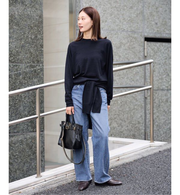 FRAMeWORK「イタリアヤーン basic クループルオーバー」|ニット・セーター|