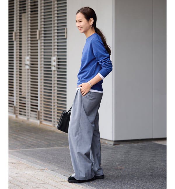 FRAMeWORK「イタリアヤーン basic クループルオーバー」|ニット・セーター|