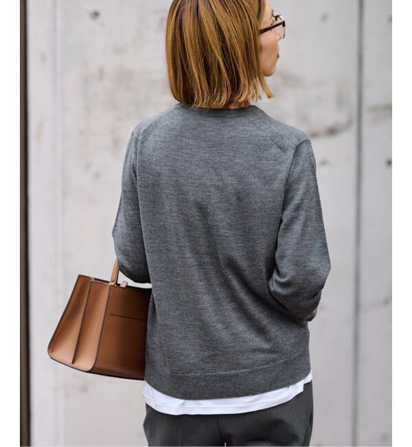 FRAMeWORK「イタリアヤーン basic クループルオーバー」|ニット・セーター|