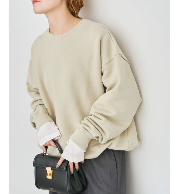 Spick and Span「《予約》ソフト裏毛プルオーバー」|スウェット・ジャージ|ベージュ