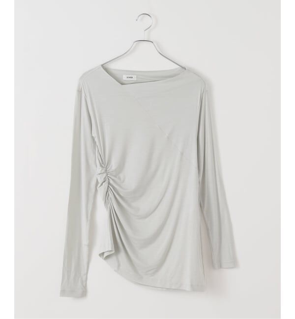 FRAMeWORK「SOWER/ソウワー VELLA シルクコン アシンメトリープルオーバー」|Tシャツ・カットソー|サックスブルー