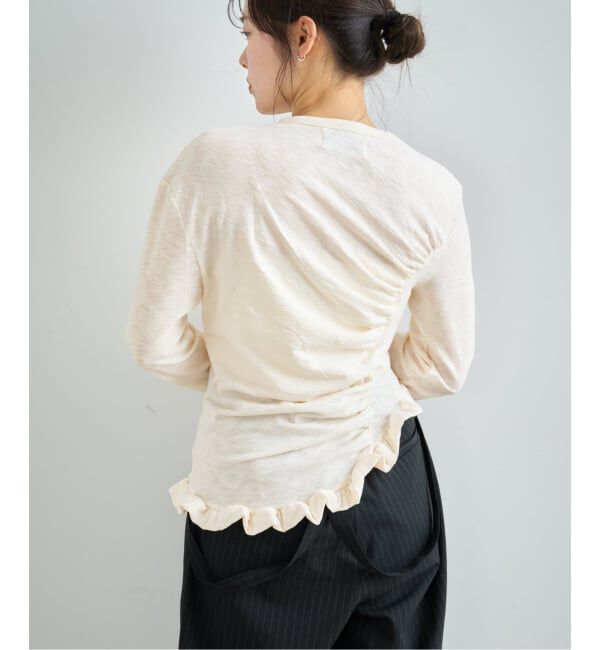 U by SPICK&SPAN「《予約》【OURSAALTY / アワーサールティー】 Pleasant Frill T-shirts」|Tシャツ・カットソー|