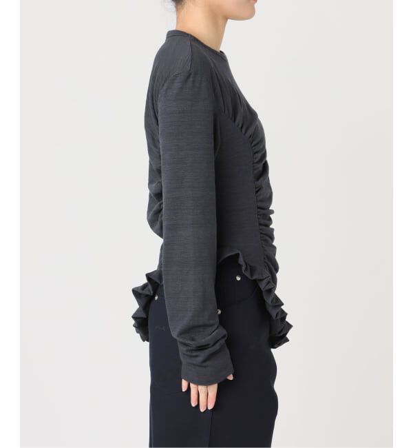 U by SPICK&SPAN「《予約》【OURSAALTY / アワーサールティー】 Pleasant Frill T-shirts」|Tシャツ・カットソー|