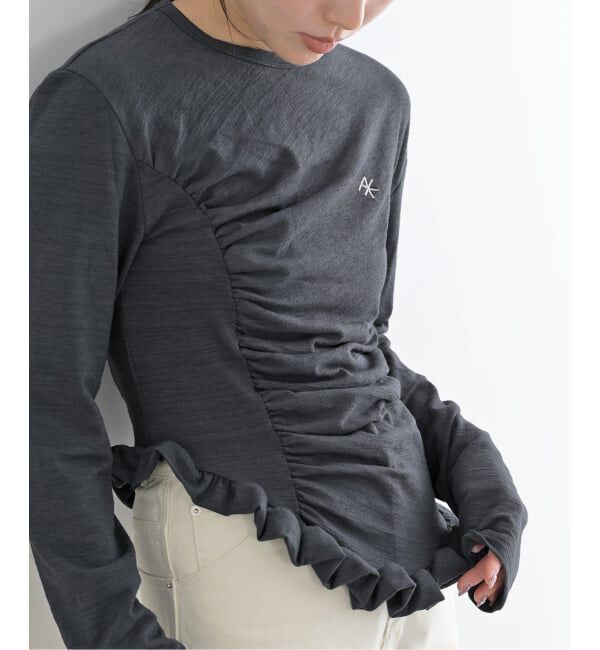 U by SPICK&SPAN「《予約》【OURSAALTY / アワーサールティー】 Pleasant Frill T-shirts」|Tシャツ・カットソー|