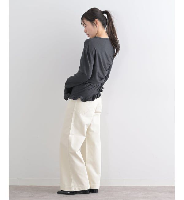 U by SPICK&SPAN「《予約》【OURSAALTY / アワーサールティー】 Pleasant Frill T-shirts」|Tシャツ・カットソー|