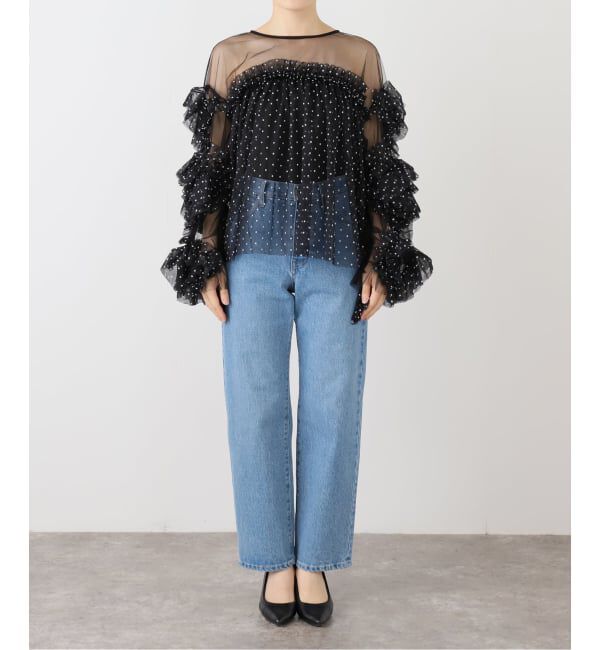  「フリルスリーブチュールブラウス」|シャツ・ブラウス|