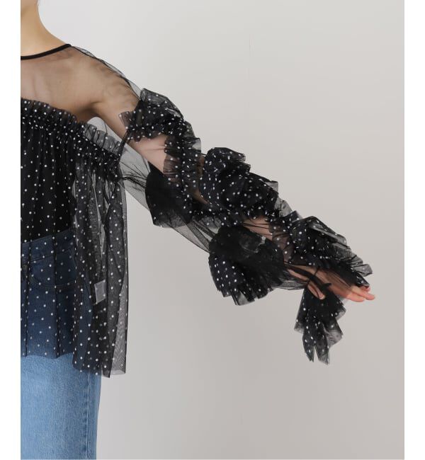  「フリルスリーブチュールブラウス」|シャツ・ブラウス|