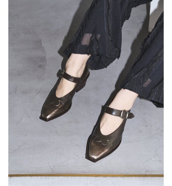 GRISE「GRISE LEATHER WESTERN メリージェーン」|パンプス|メタリック