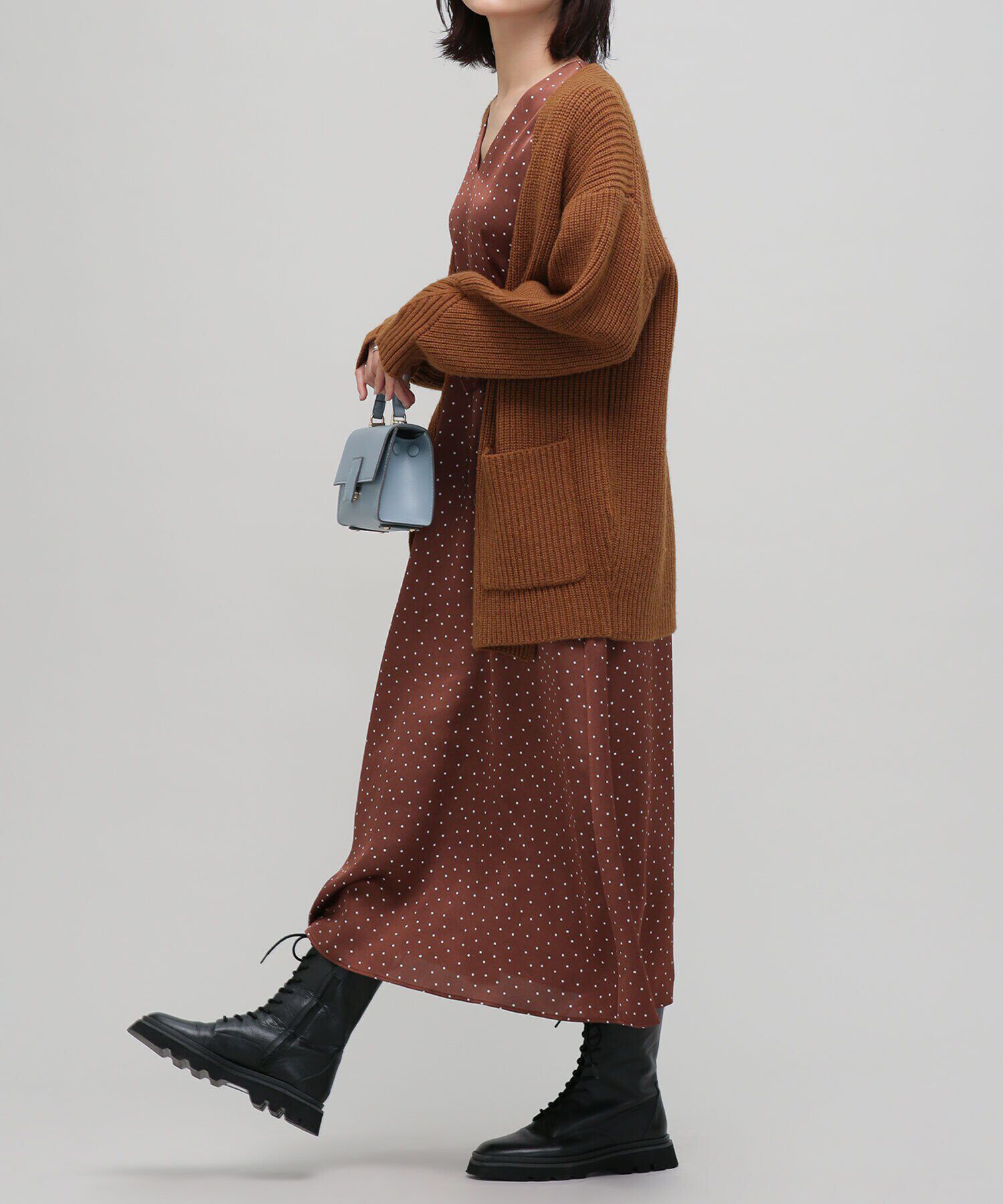 nano･universe「LB.03/ドットVネックワンピース」|ワンピース|