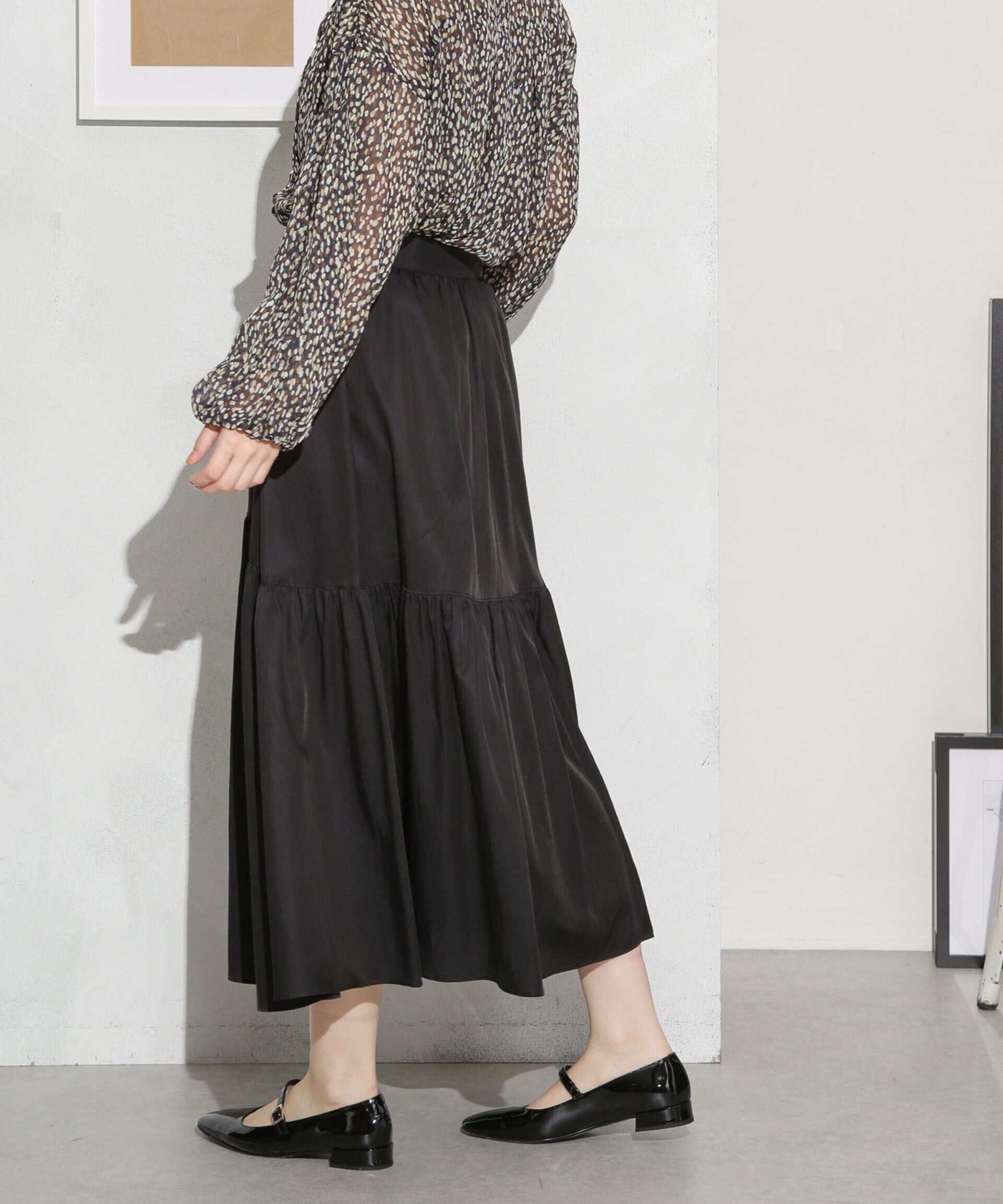 nano･universe「キュプラコットン ギャザースカート(セットアップ可)」|スカート|