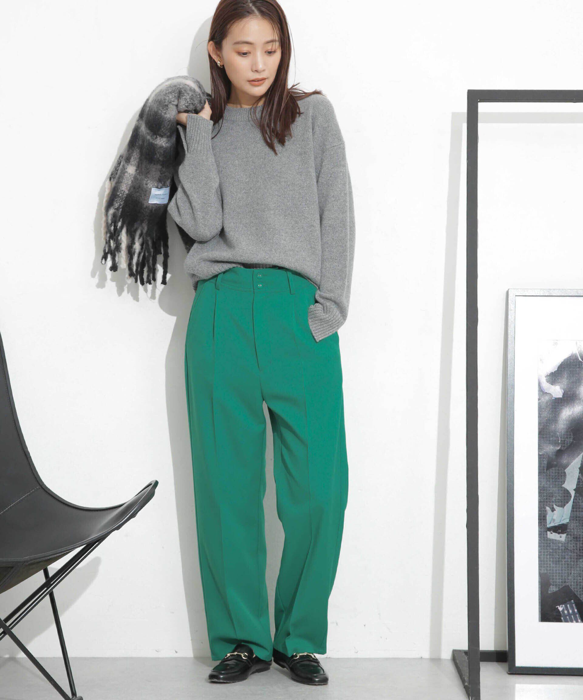 nano･universe「タックテーパードパンツ」|チノ|