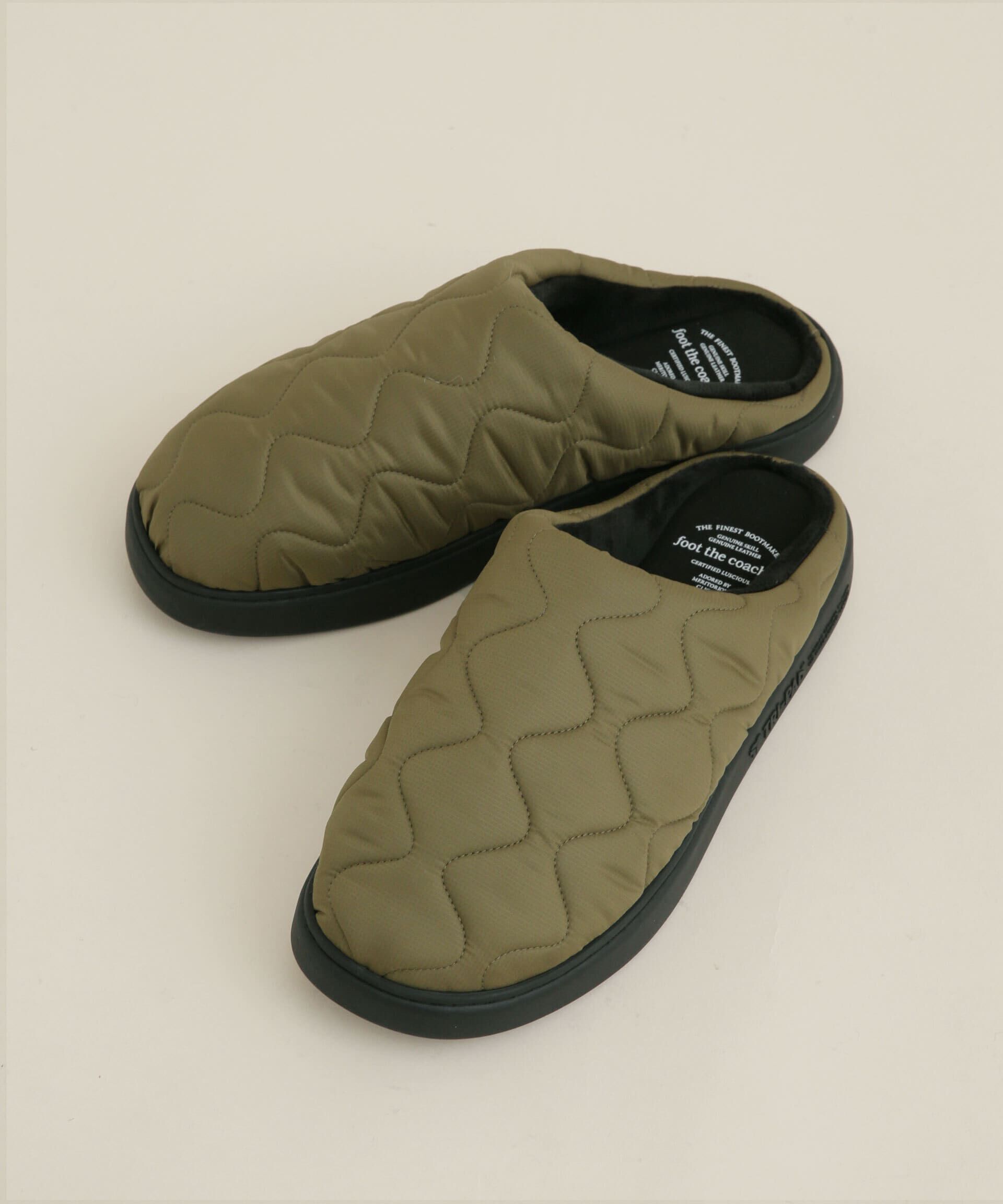 nano･universe「foot the coacher/QUILTING SANDALS(WAVE STITC)」|スニーカー|カーキ