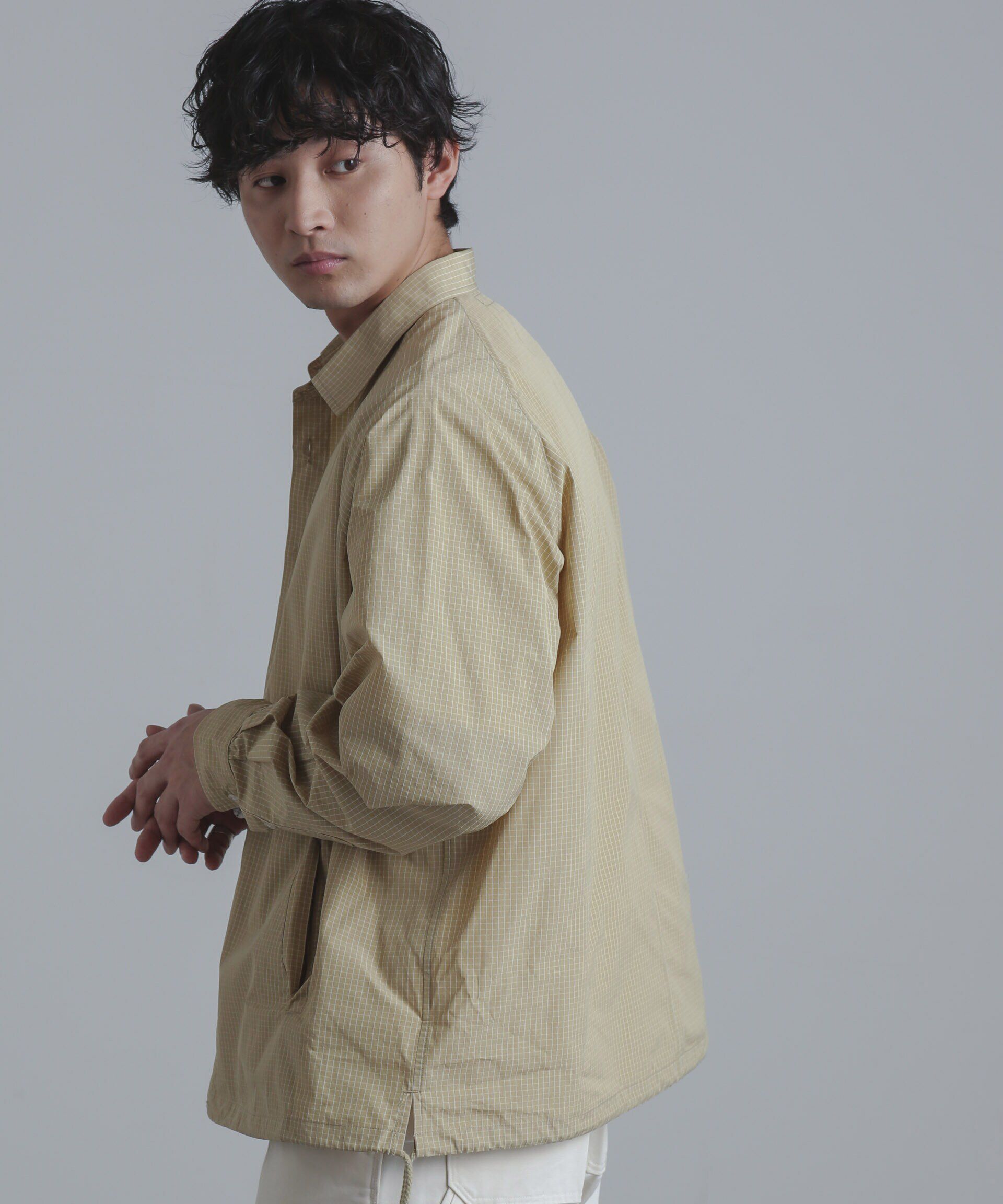 nano･universe「総柄サイドスピンドルコーチシャツジャケット」|ブルゾン・スタジャン|