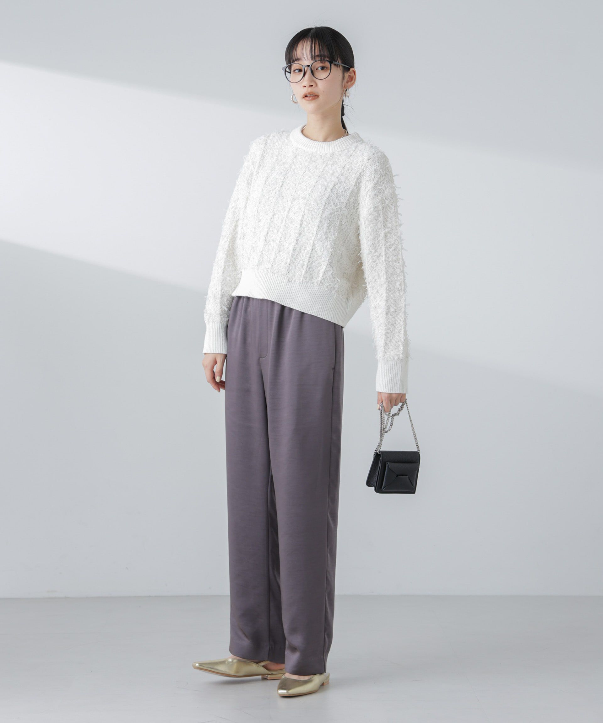 nano･universe「サテンセミワイドイージーパンツ」|その他|