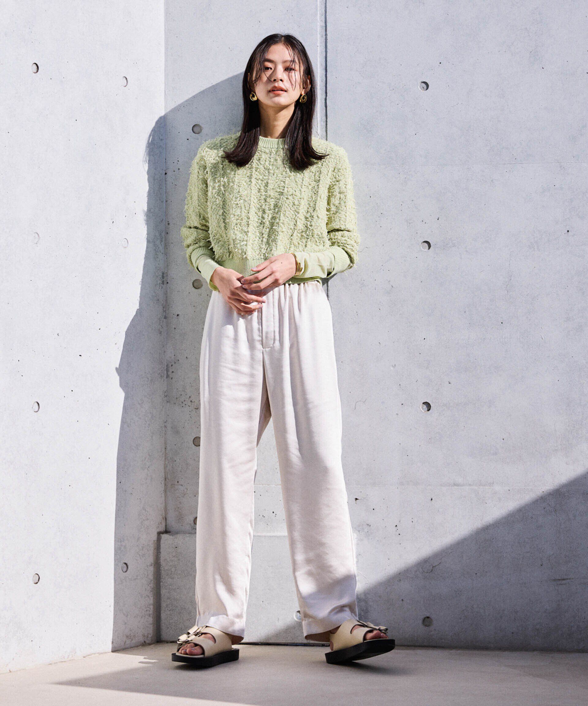 nano･universe「サテンセミワイドイージーパンツ」|その他|アイボリー7