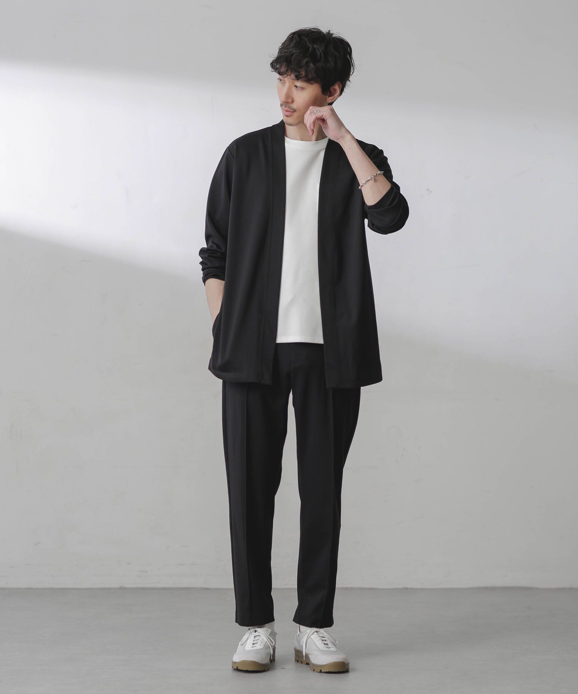 nano･universe「ダブルジャージー着流しカーディガン」|カーディガン|