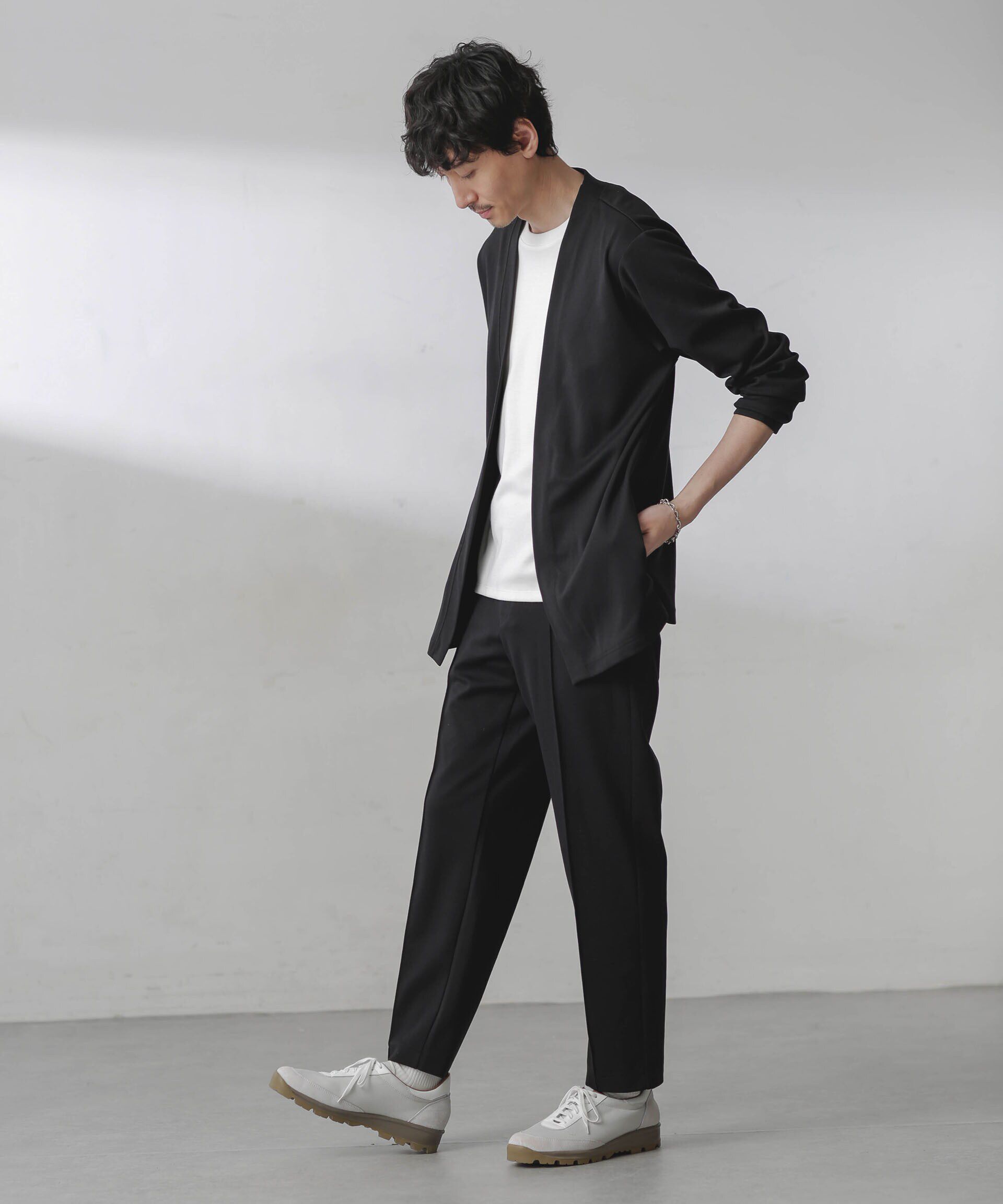 nano･universe「ダブルジャージー着流しカーディガン」|カーディガン|