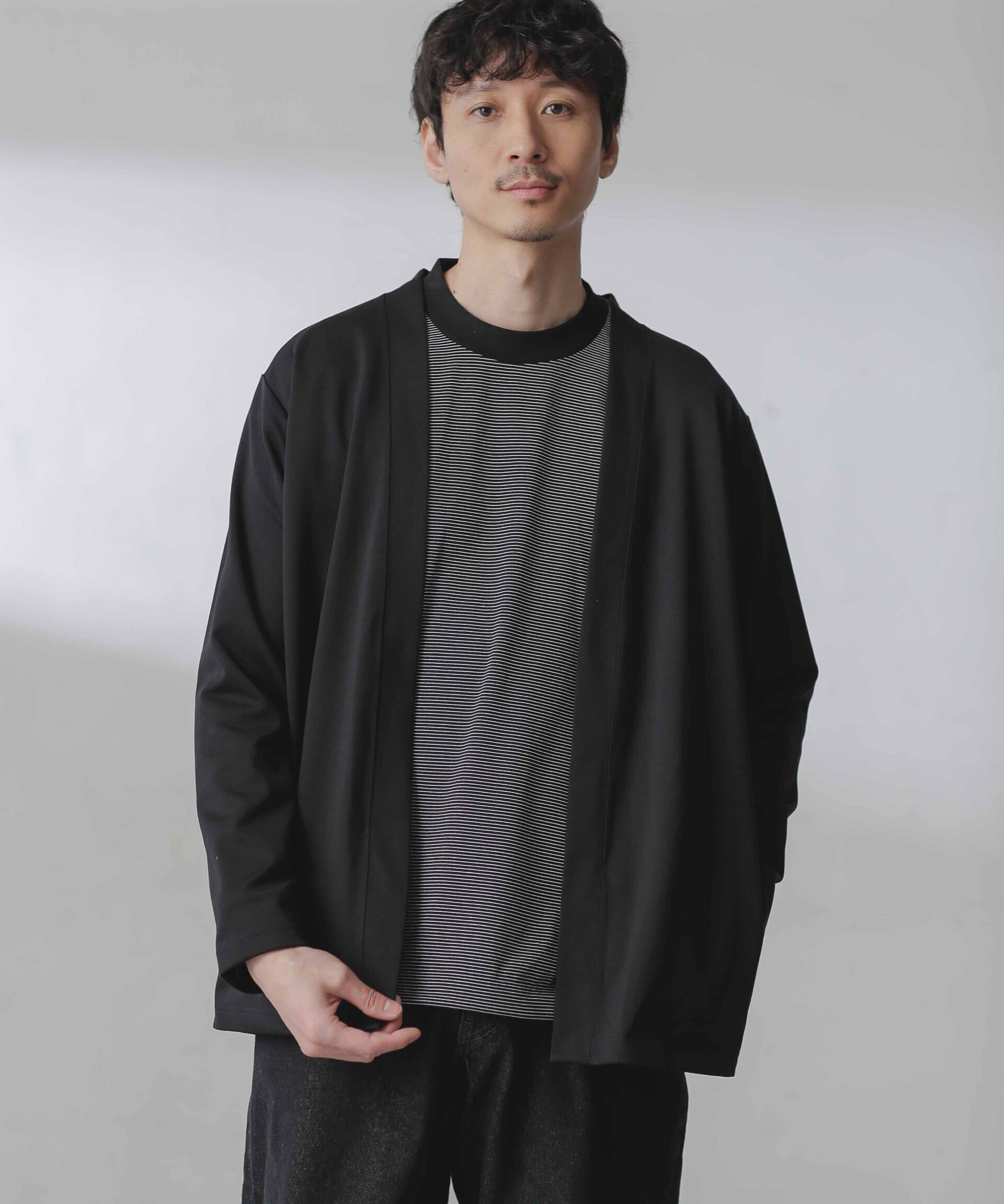 nano･universe「ダブルジャージー着流しカーディガン」|カーディガン|