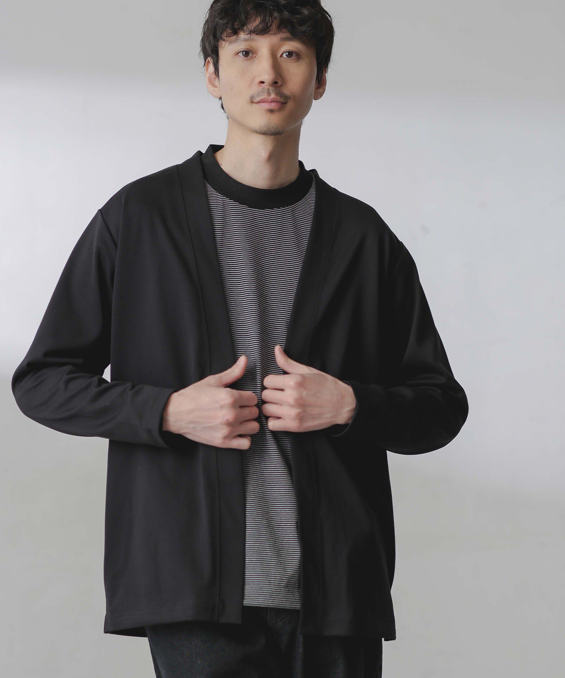 nano･universe「ダブルジャージー着流しカーディガン」|カーディガン|