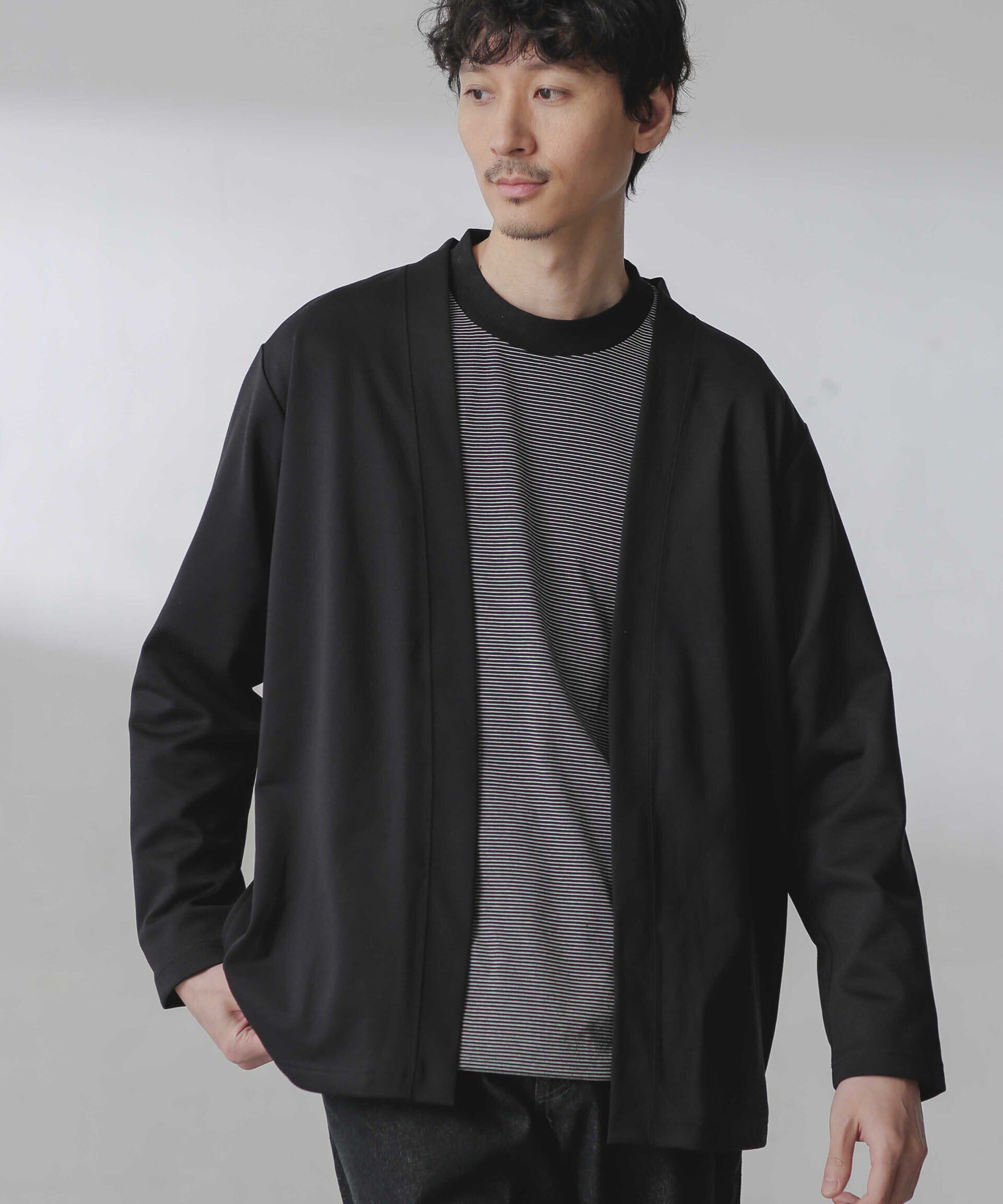 nano･universe「ダブルジャージー着流しカーディガン」|カーディガン|