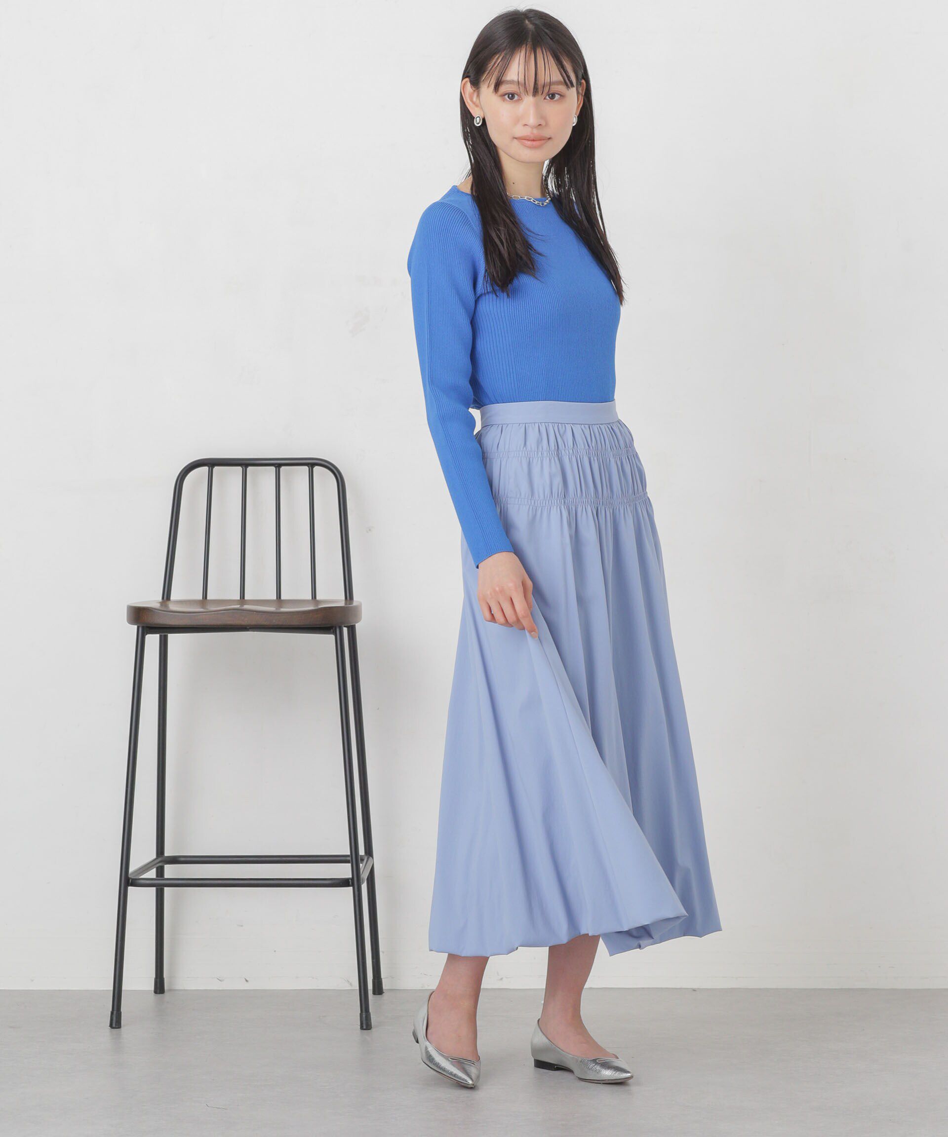 nano･universe「シャーリングギャザーバルーンスカート」|スカート|