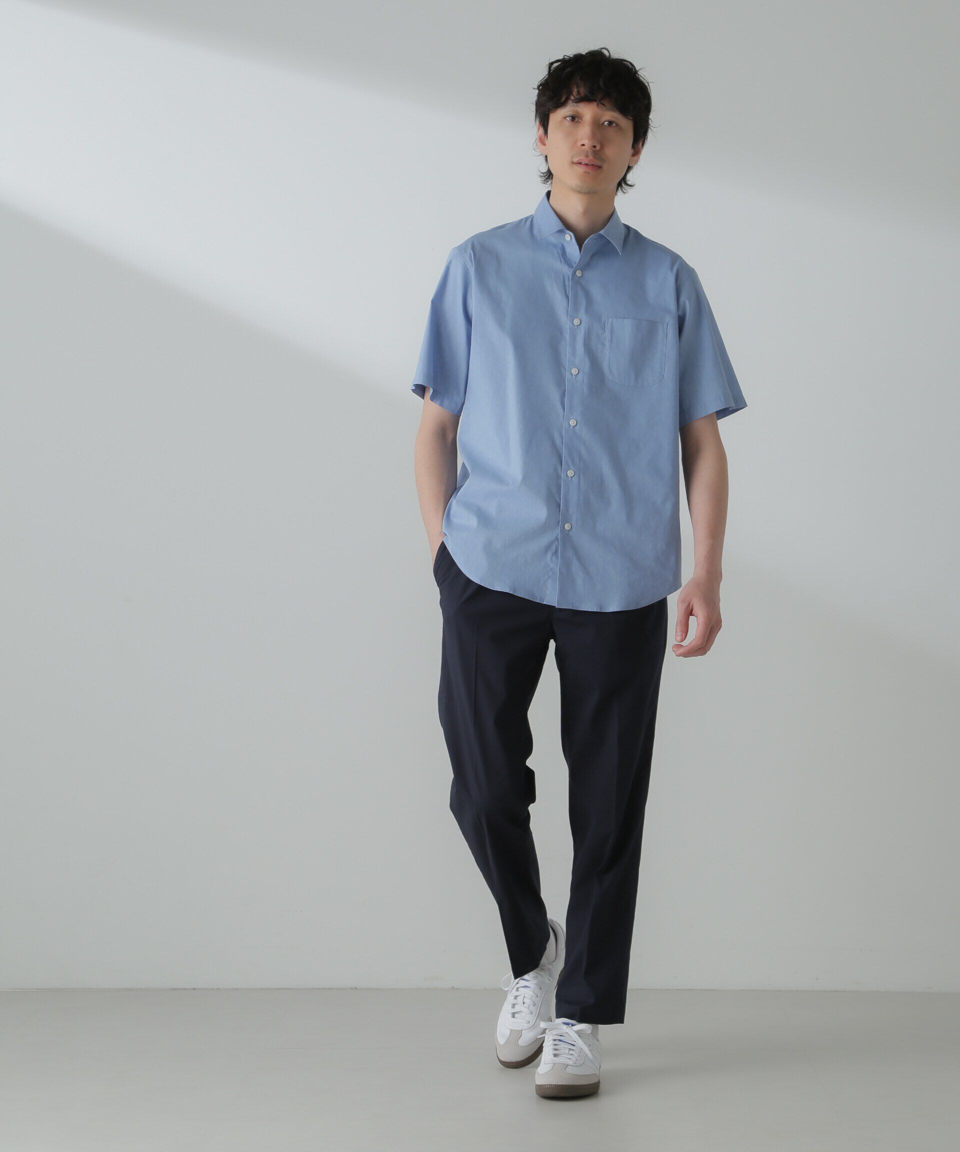 nano･universe「「ICE FLOW LINEN」レギュラーカラーシャツ 半袖」|シャツ・ブラウス|