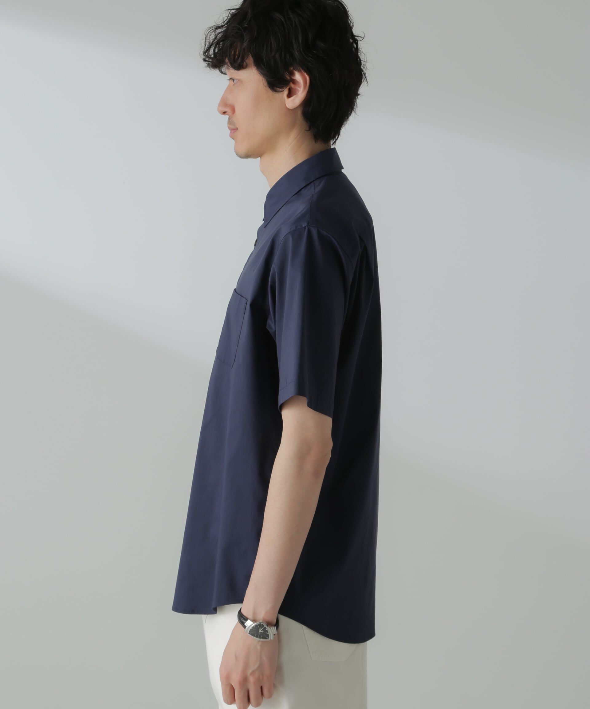nano･universe「「ICE FLOW LINEN」レギュラーカラーシャツ 半袖」|シャツ・ブラウス|