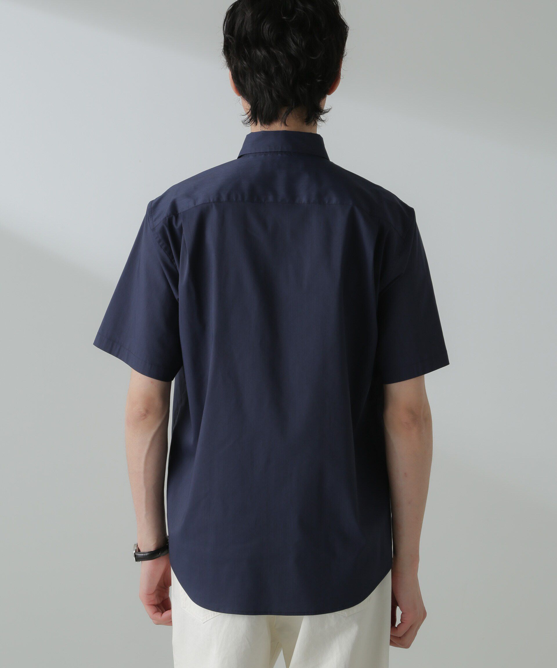 nano･universe「「ICE FLOW LINEN」レギュラーカラーシャツ 半袖」|シャツ・ブラウス|