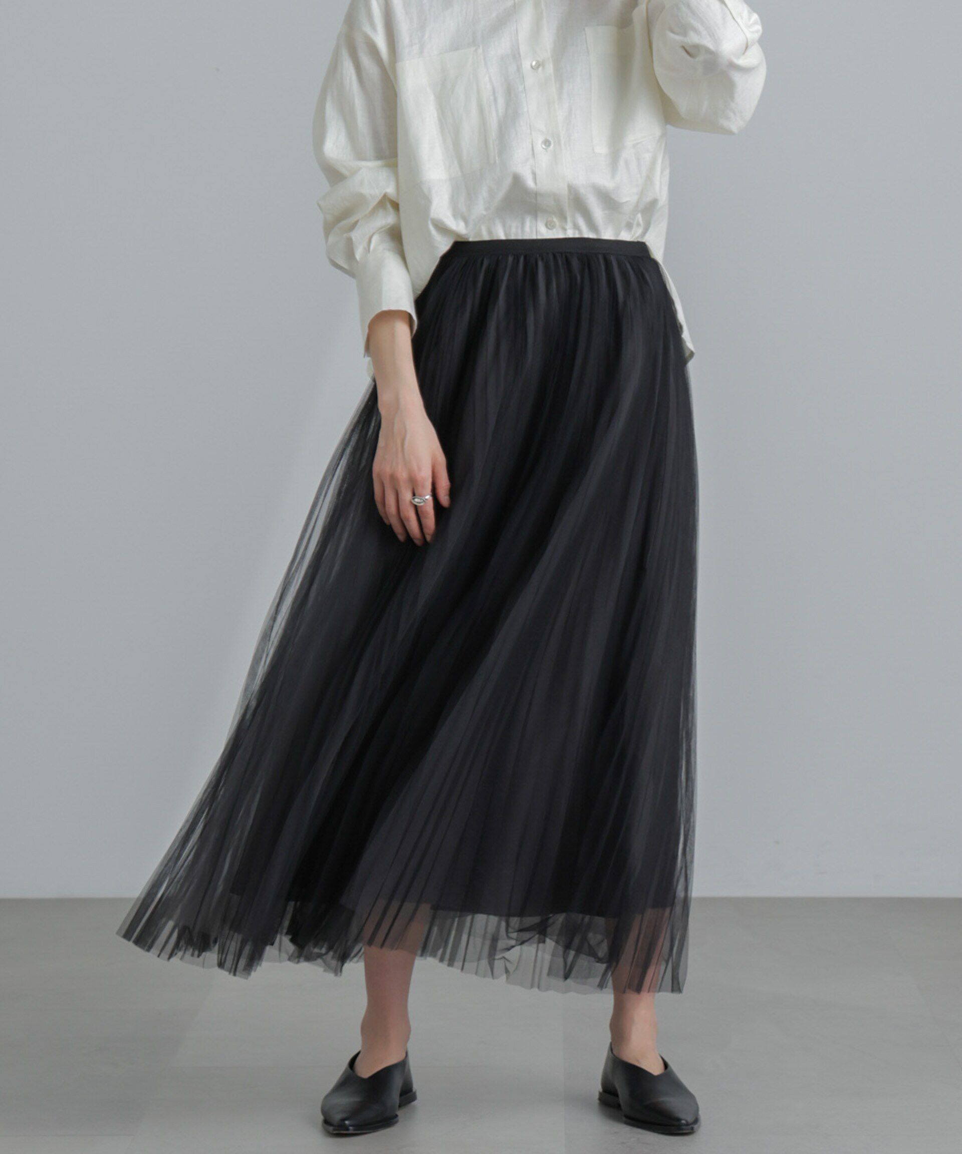 nano･universe「プリーツチュールスカート」|スカート|