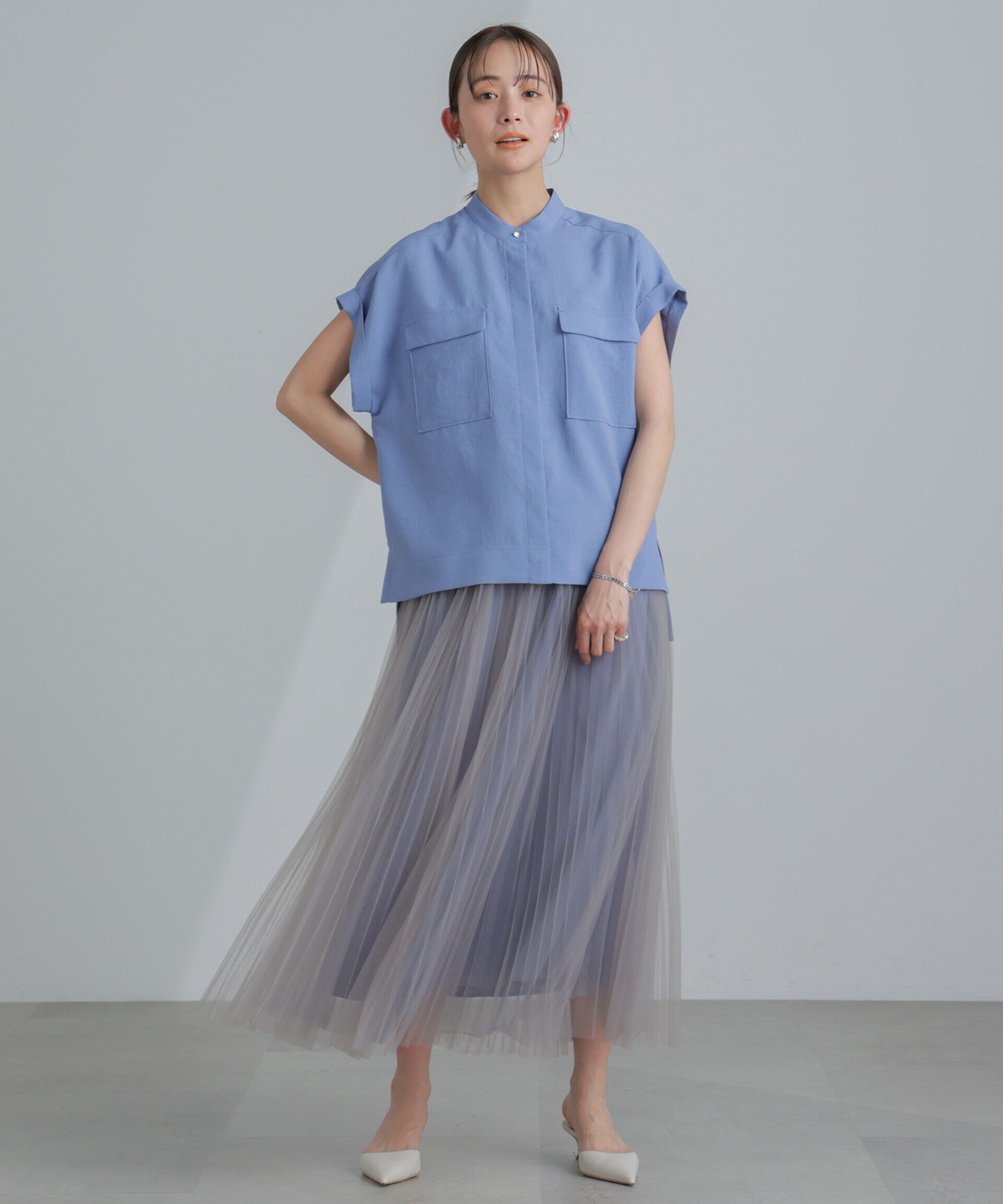 nano･universe「プリーツチュールスカート」|スカート|