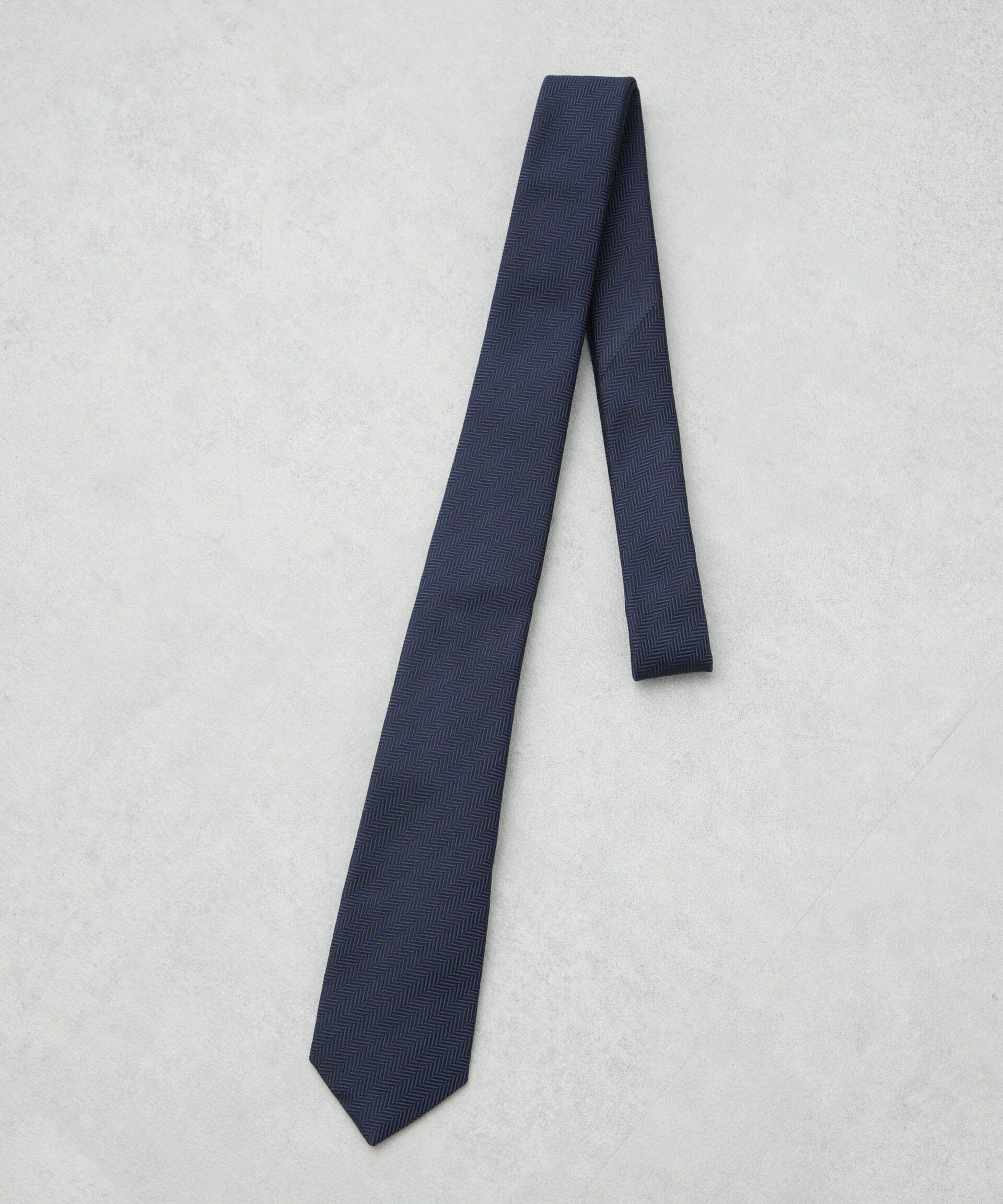 nano･universe「京都ウォッシャブルヘリンボーンソリッドネクタイ」|ネクタイ・蝶ネクタイ|