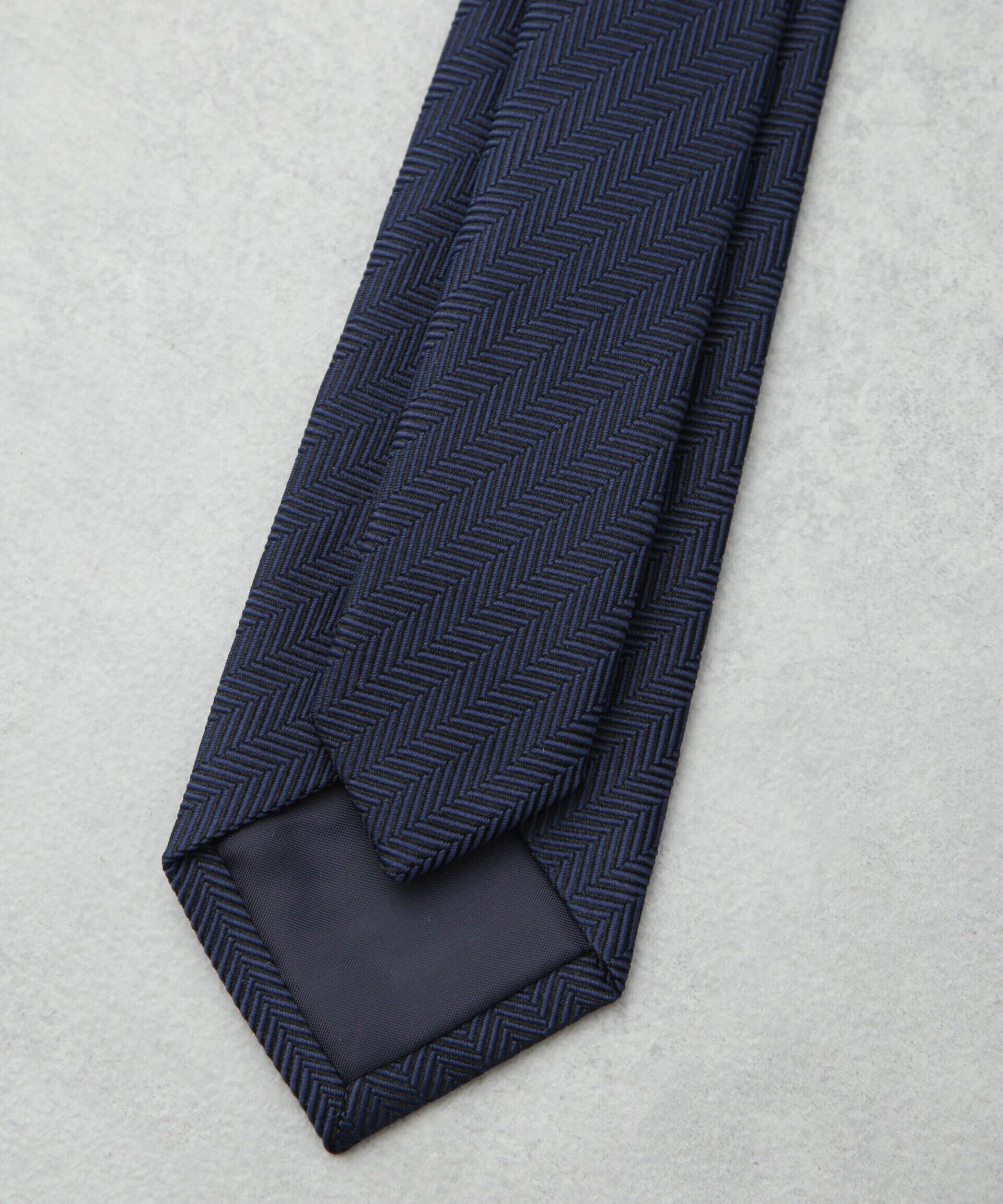 nano･universe「京都ウォッシャブルヘリンボーンソリッドネクタイ」|ネクタイ・蝶ネクタイ|
