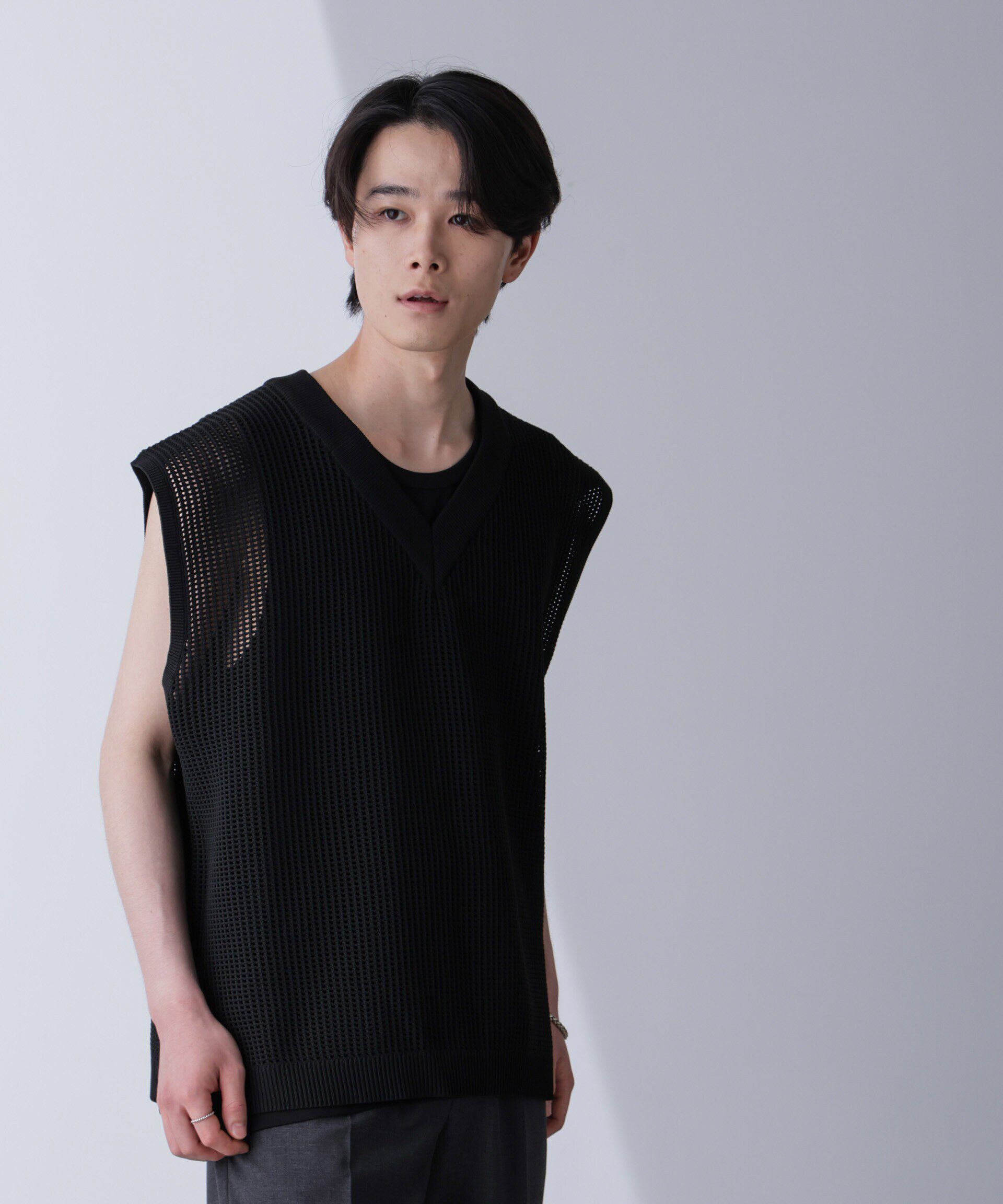 nano･universe「ルーズシルエット ニットベスト」|ニット・セーター|
