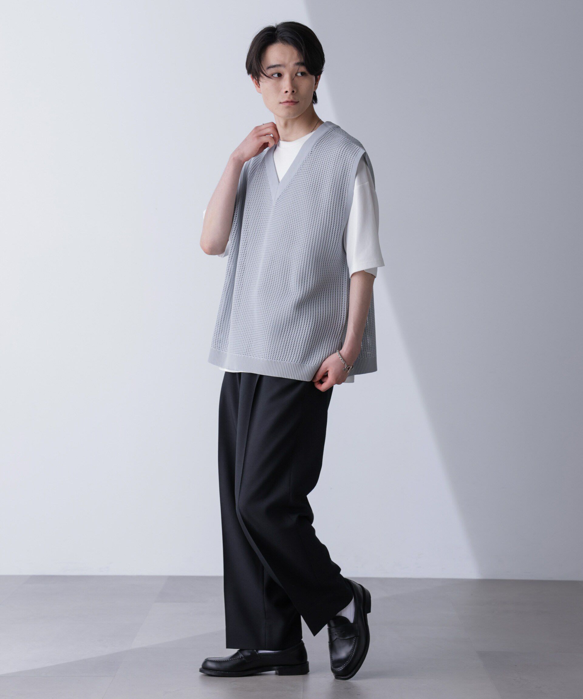 nano･universe「ルーズシルエット ニットベスト」|ニット・セーター|