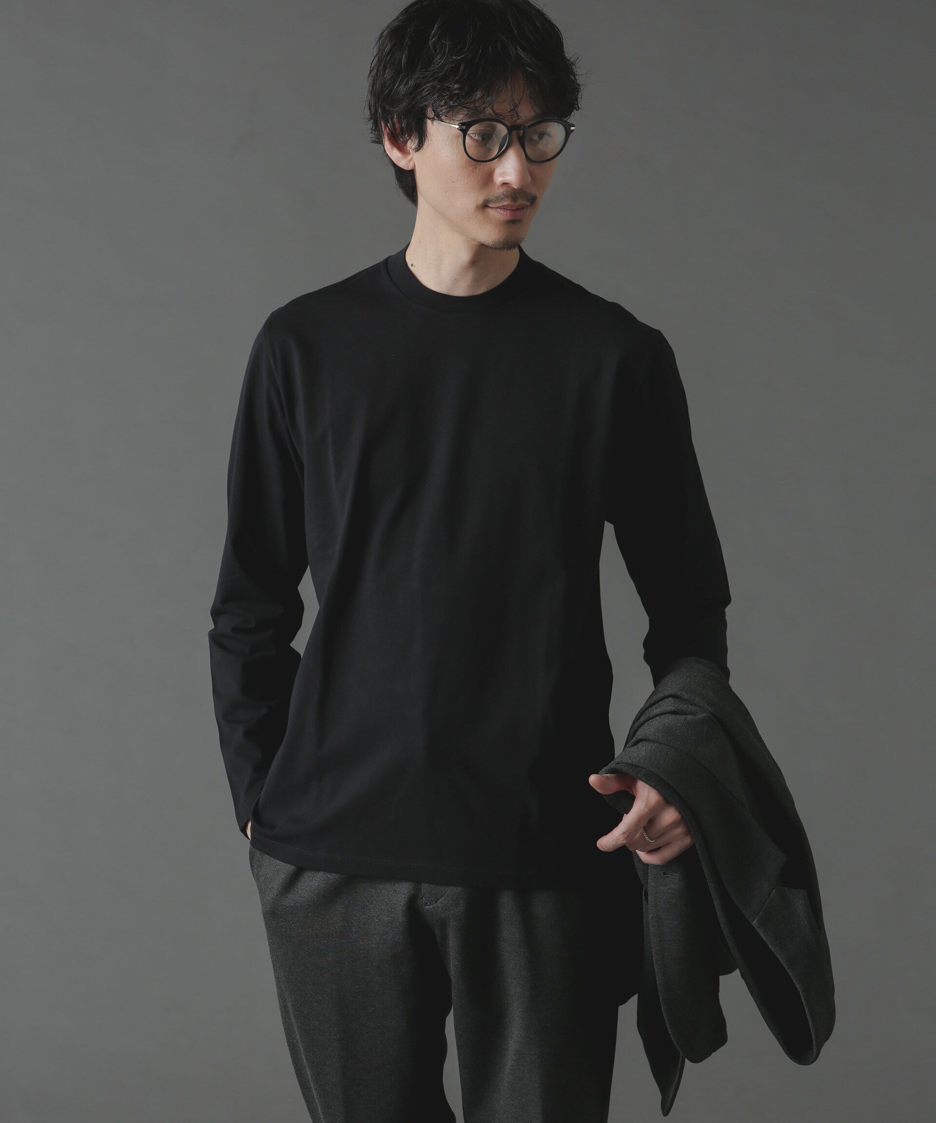 nano･universe「ジャケT(R) クルーネック 長袖」|Tシャツ・カットソー|