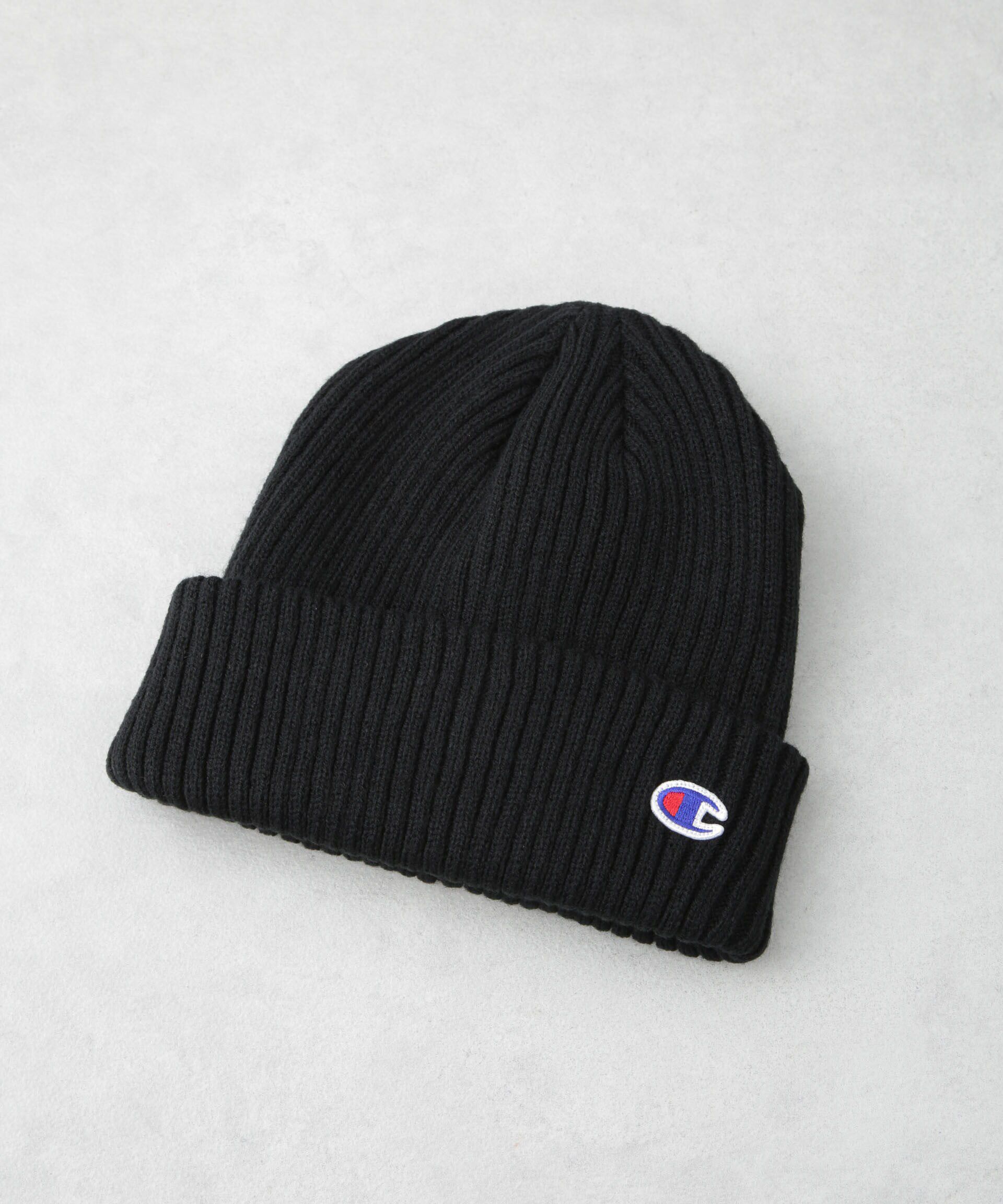 nano･universe「Champion/リブニットワッチ」|キャップ・キャスケット|ブラック