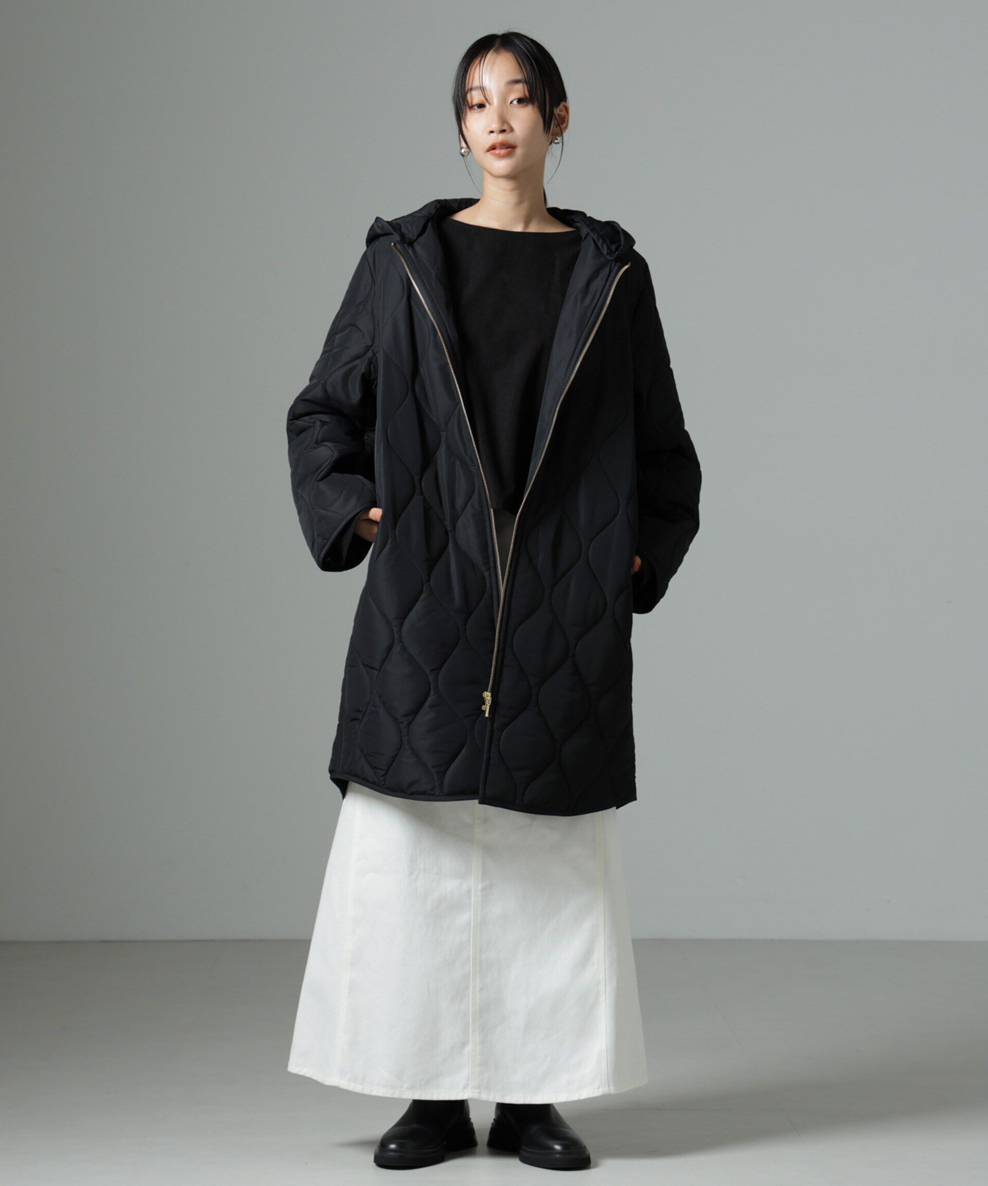 nano･universe「撥水加工 フード取り外し2WAYキルティングコート」|その他|