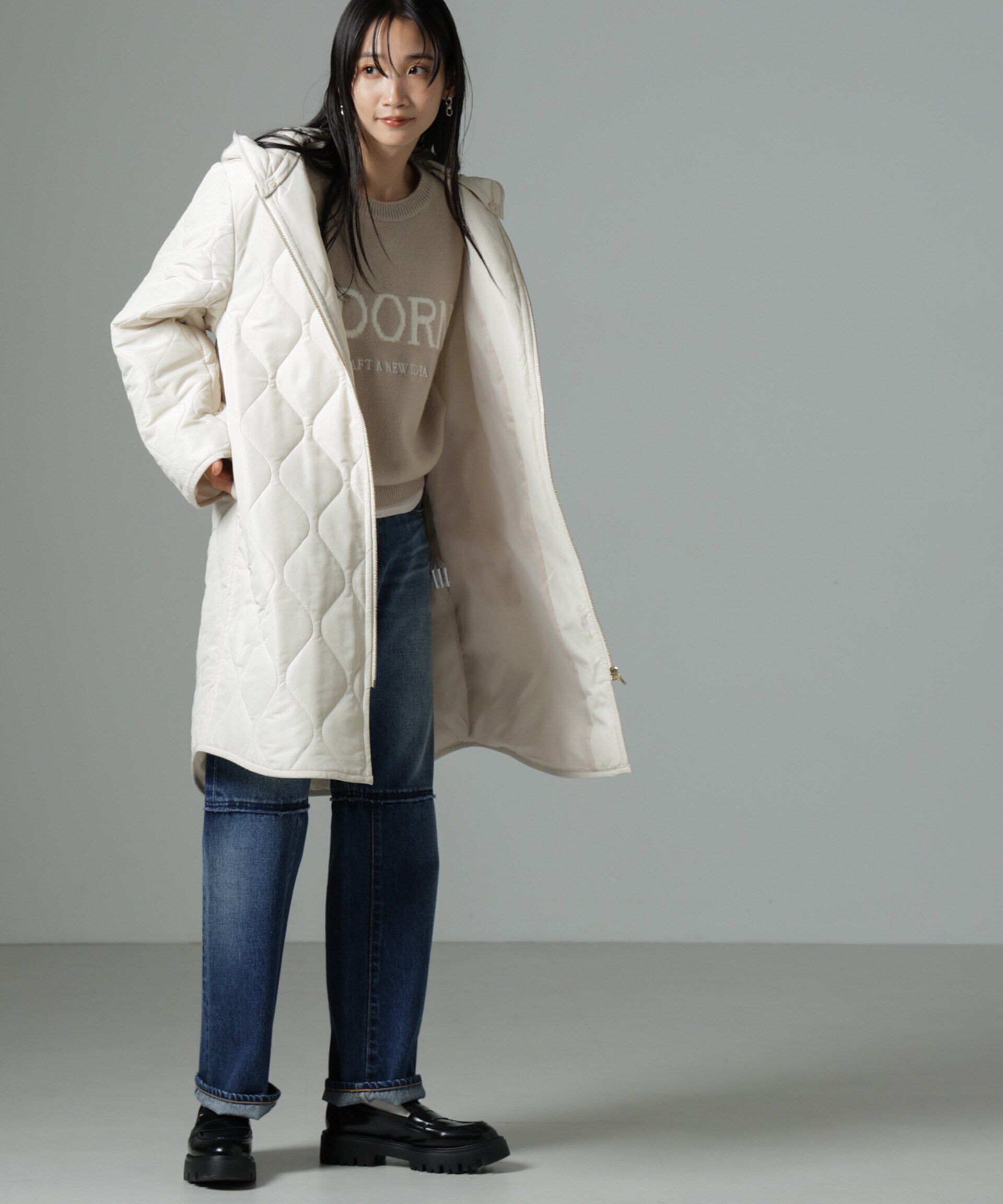 nano･universe「撥水加工 フード取り外し2WAYキルティングコート」|その他|