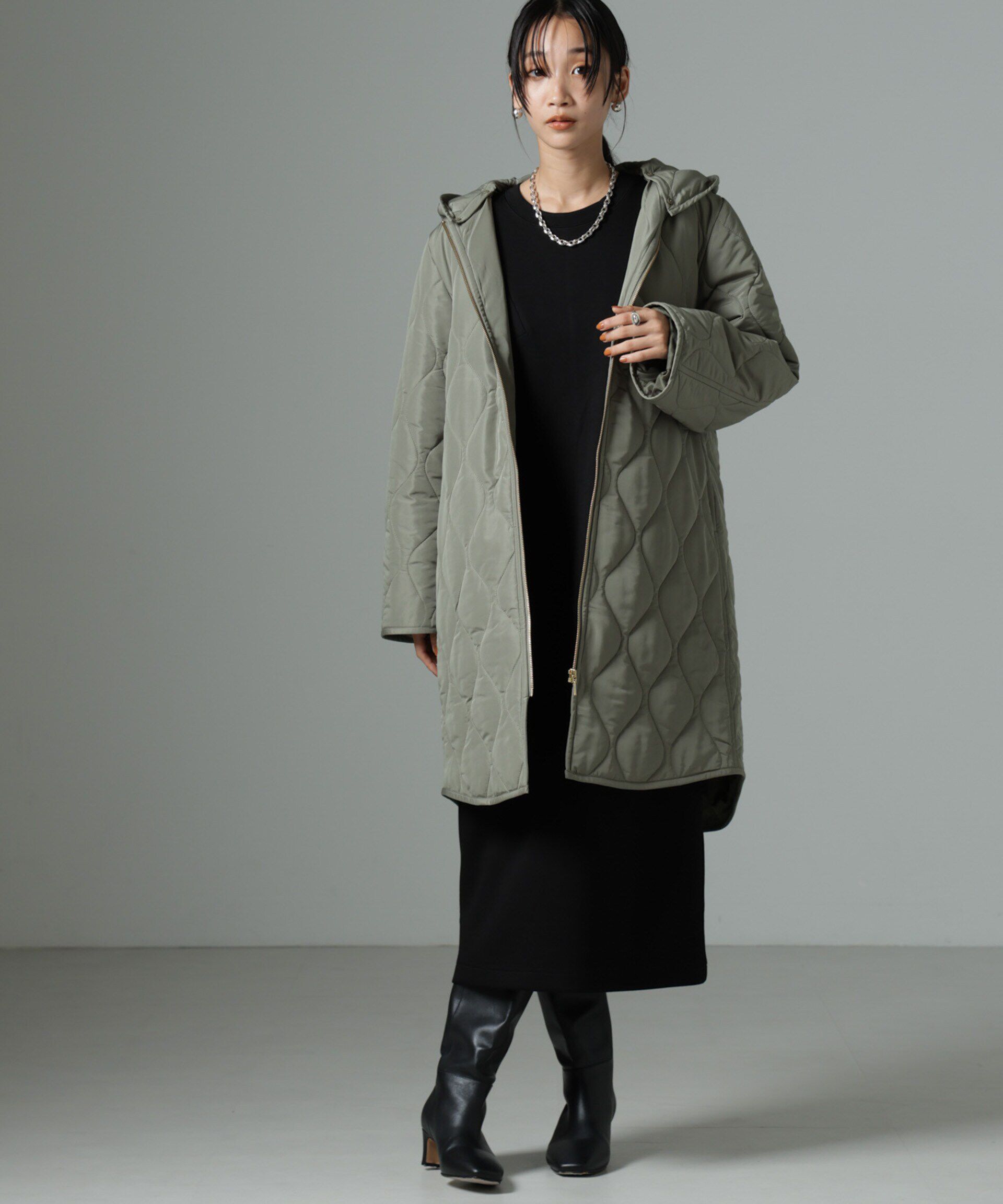 nano･universe「撥水加工 フード取り外し2WAYキルティングコート」|その他|