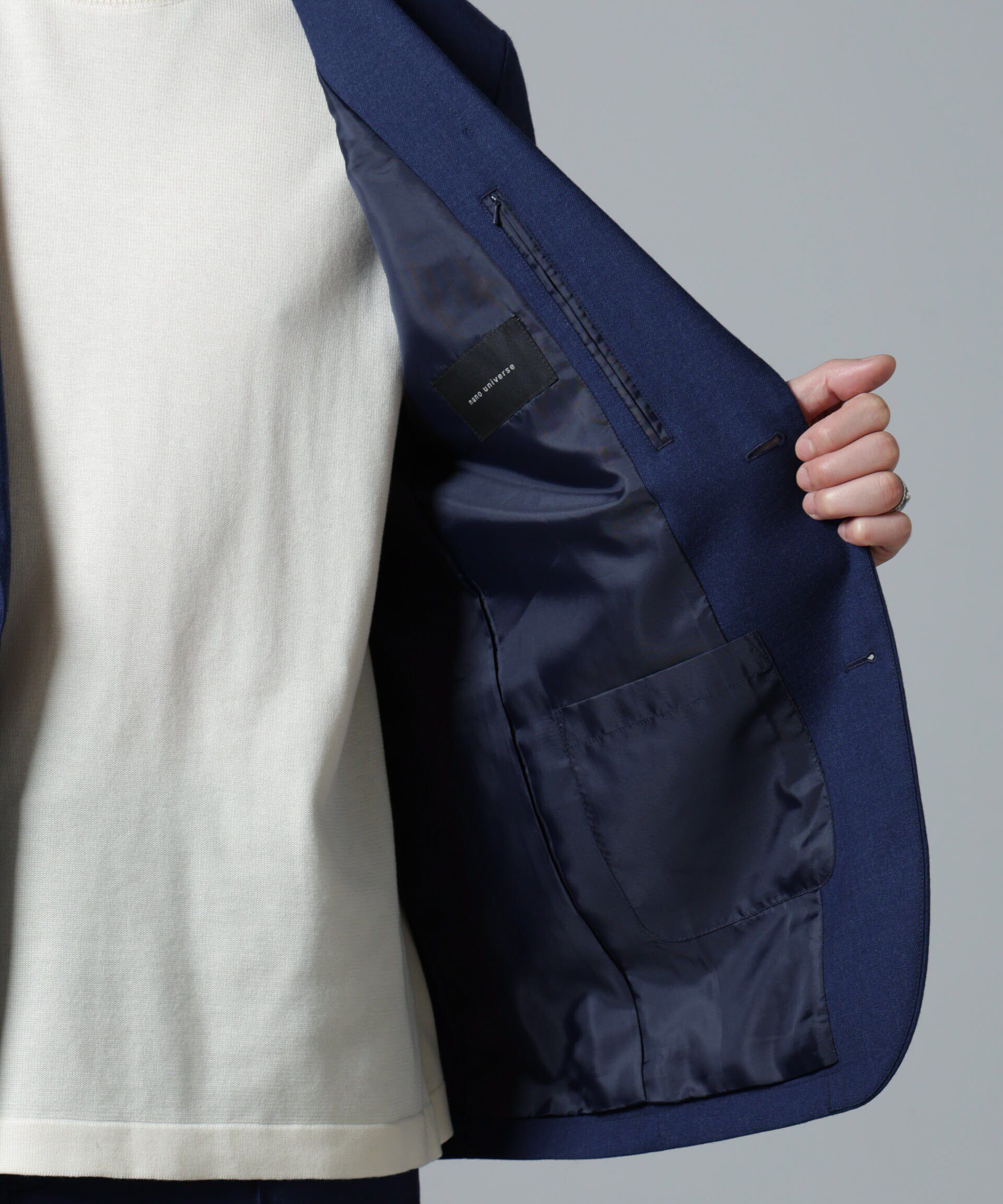 nano･universe「｢N JACKET PREMIUM｣RENU(R)ｳｰﾙ混洗えるｻｷｿﾆｰｼﾞｬｹｯﾄ(ｾｯﾄｱｯ 」|スーツ|