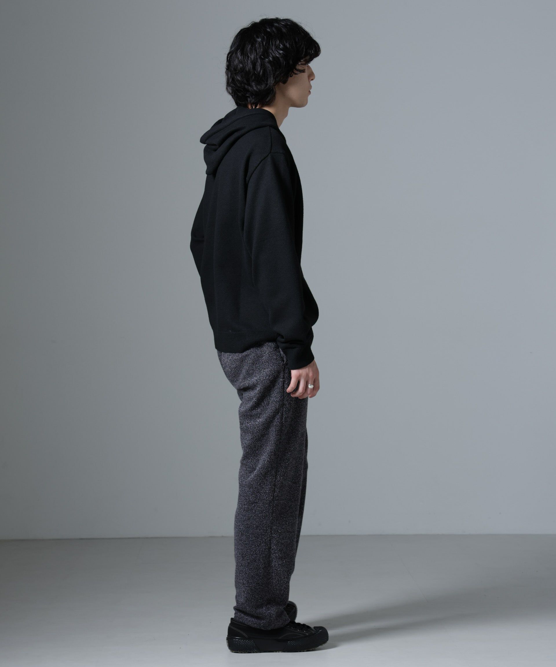 nano･universe「天竺編みニットパーカー」|ニット・セーター|