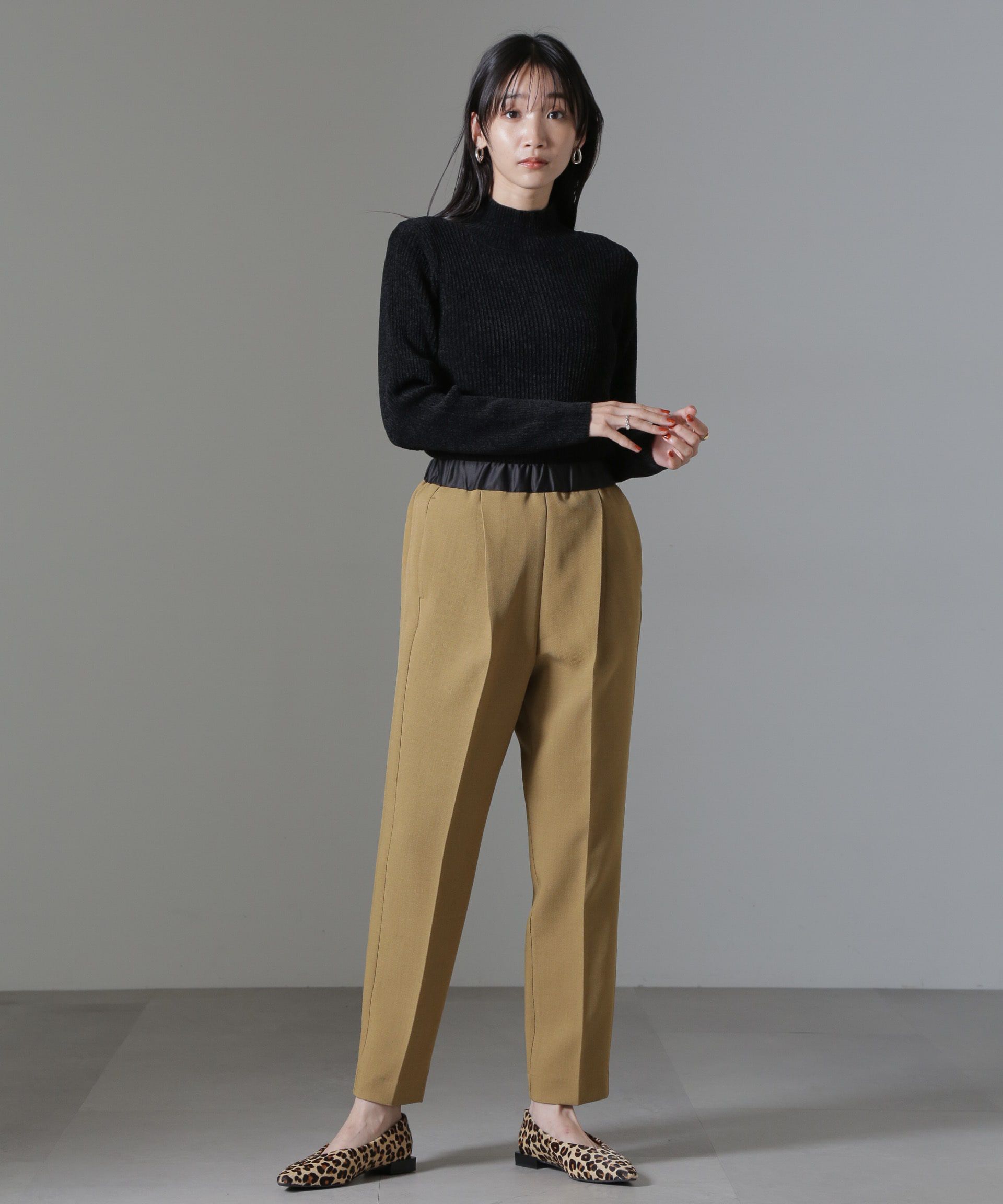 nano･universe「ベロアモールハイネックリブニット」|ニット・セーター|