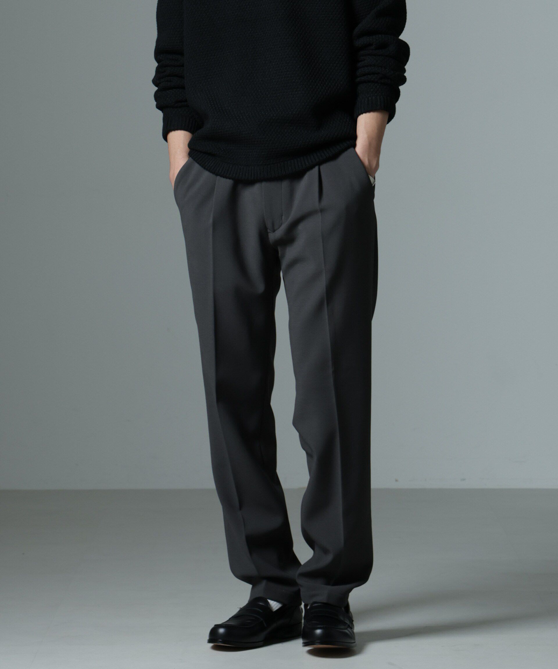 nano･universe「裏起毛ストレッチテーパード」|チノ|