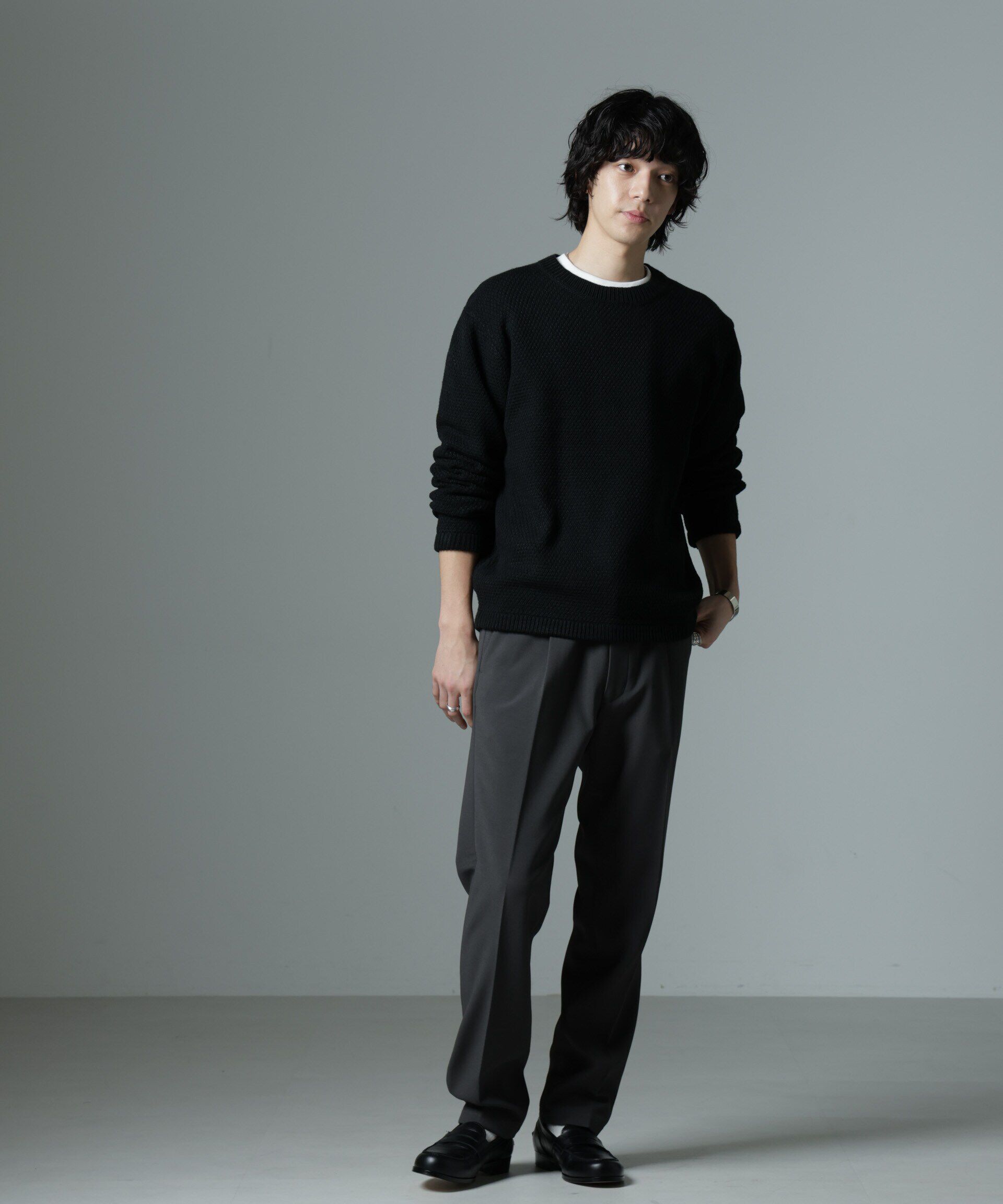 nano･universe「裏起毛ストレッチテーパード」|チノ|