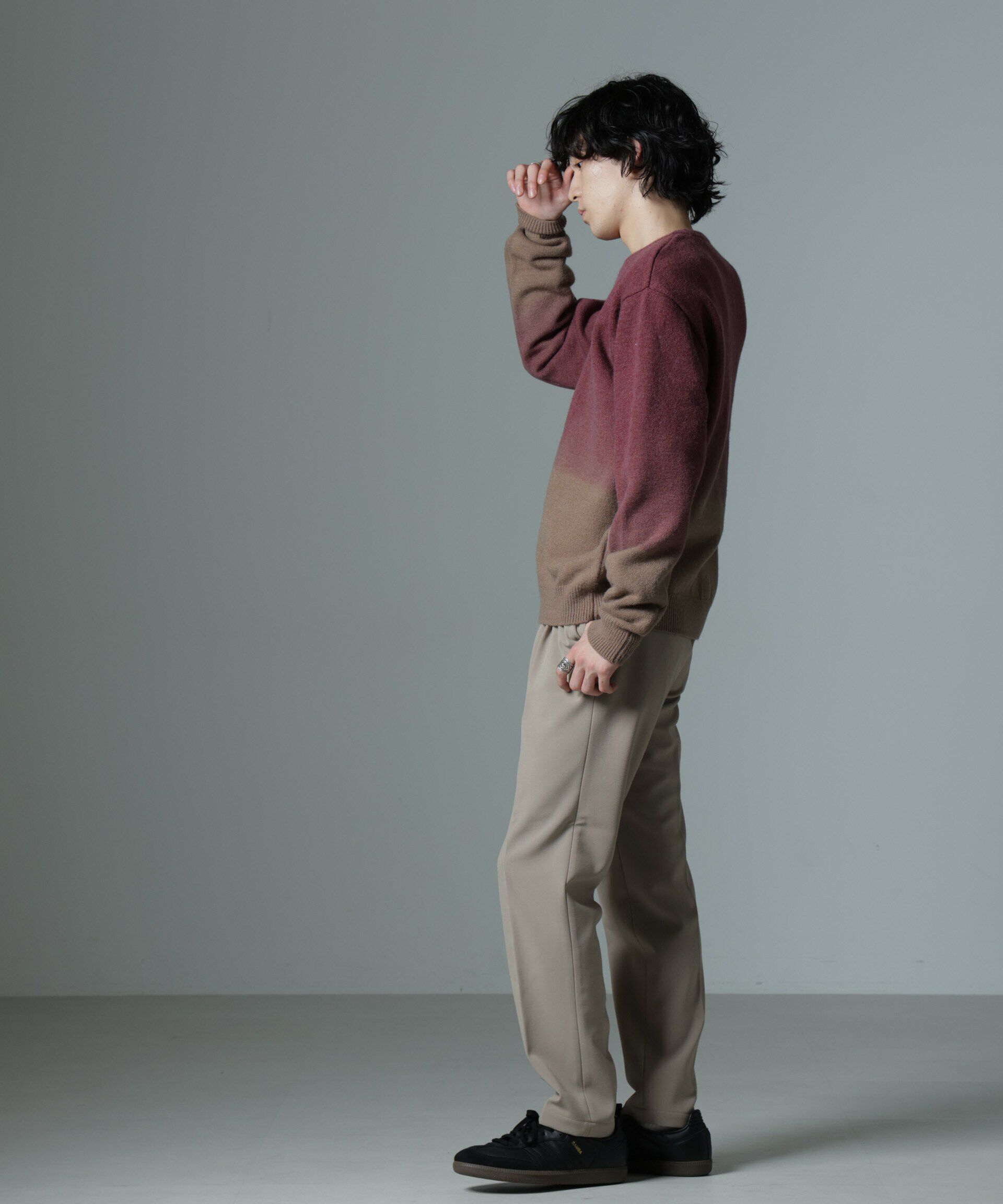 nano･universe「裏起毛ストレッチテーパード」|チノ|