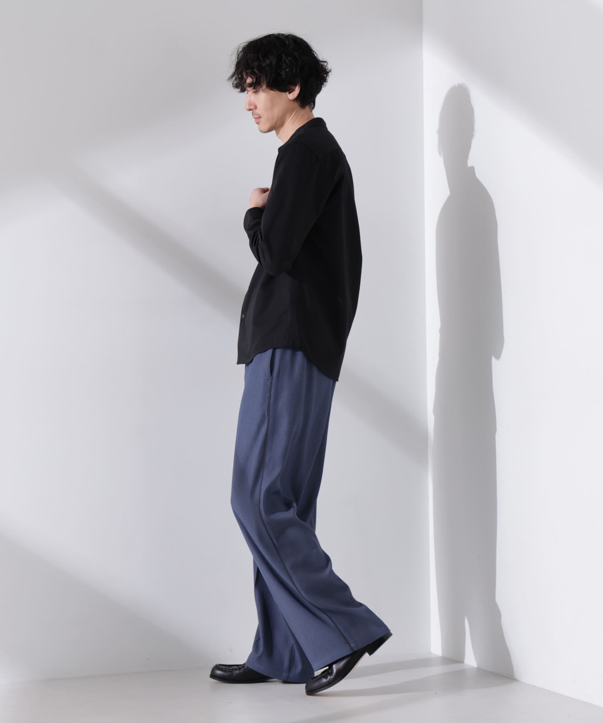 nano･universe「スタンダードバンドカラーシャツ/長袖」|シャツ・ブラウス|