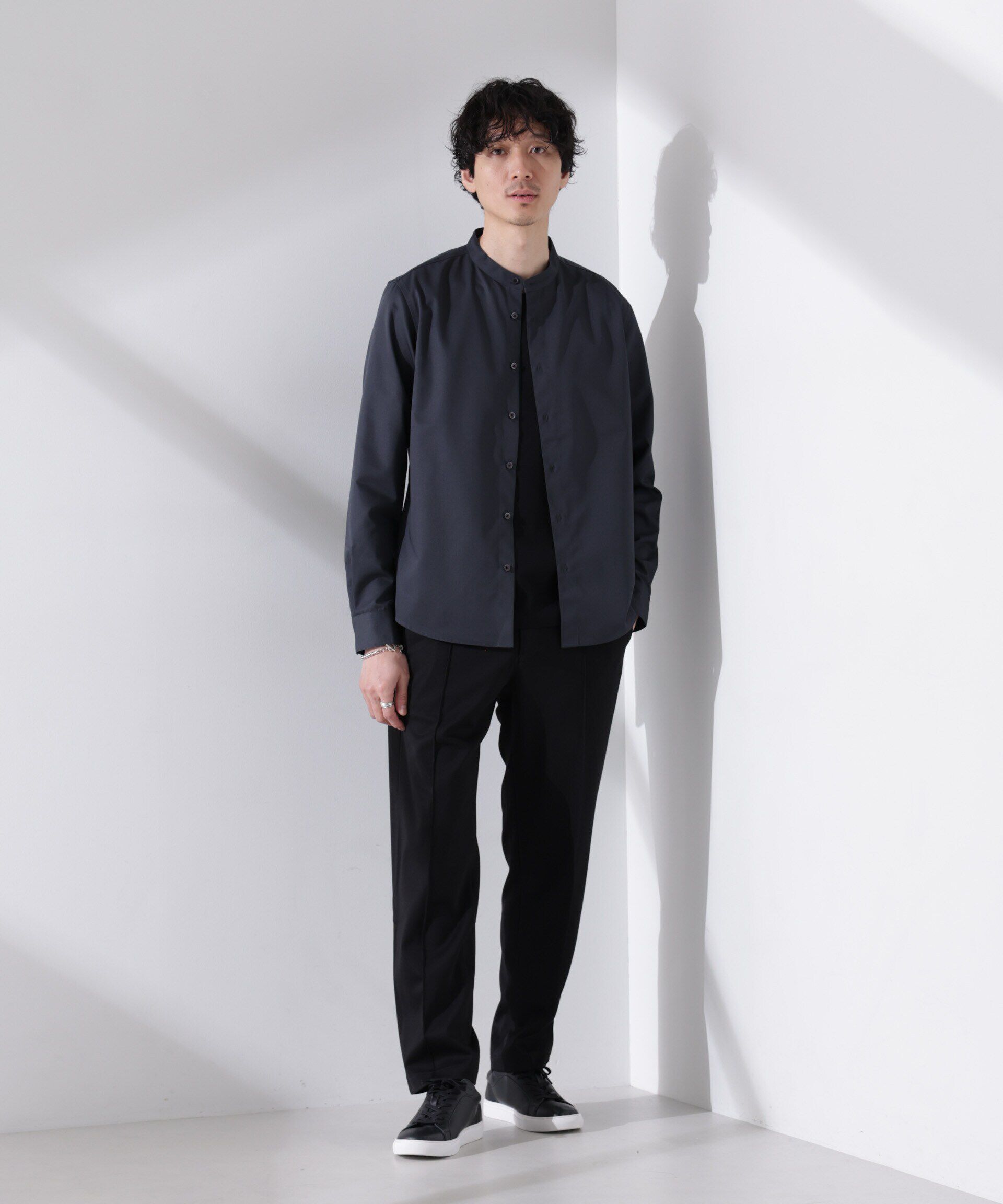 nano･universe「スタンダードバンドカラーシャツ/長袖」|シャツ・ブラウス|