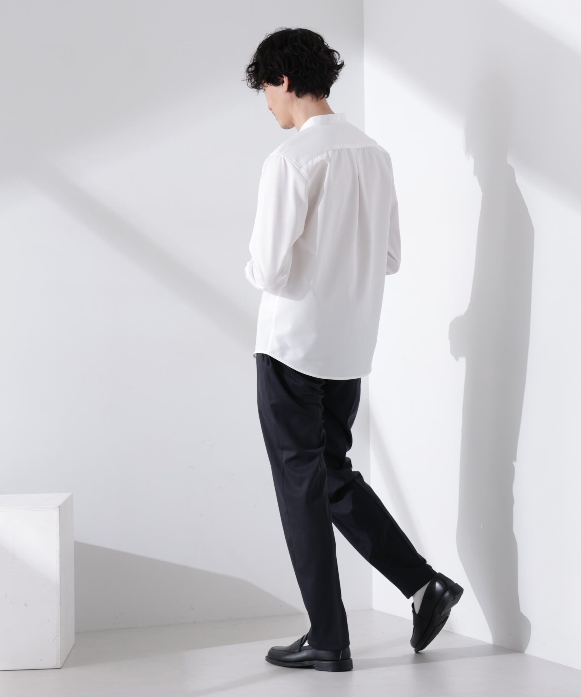 nano･universe「スタンダードバンドカラーシャツ/長袖」|シャツ・ブラウス|