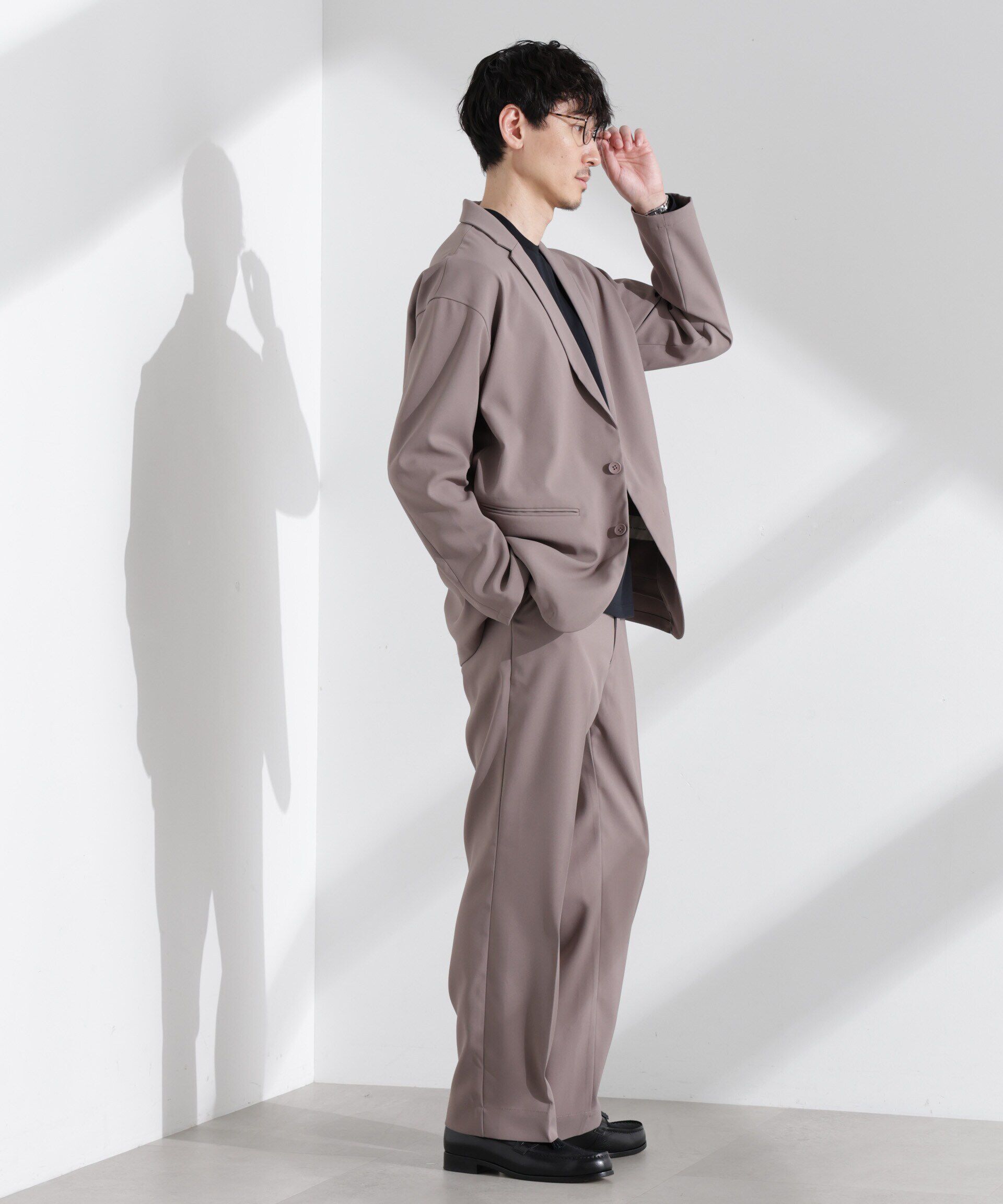 nano･universe「ドレープストレートスラックス（セットアップ可）」|チノ|