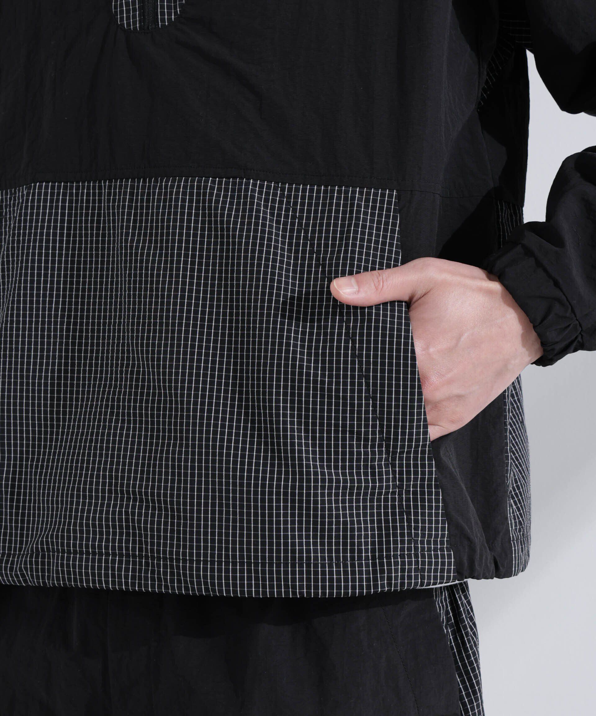 nano･universe「｢NJ/CLUB｣ リップストップアノラックジャケット」|ブルゾン・スタジャン|